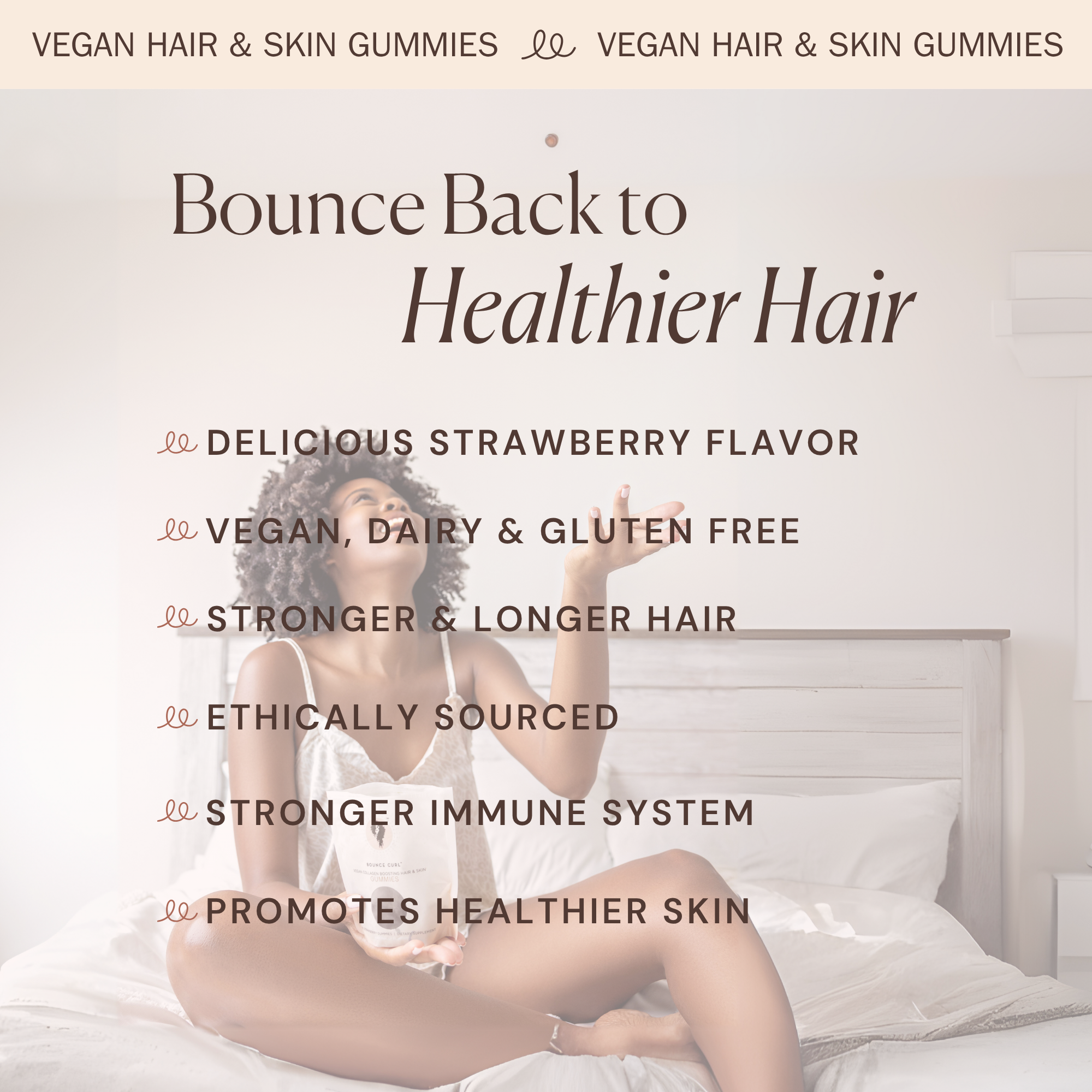 Vegan Collagen Boosting Hair & Skin Gummies