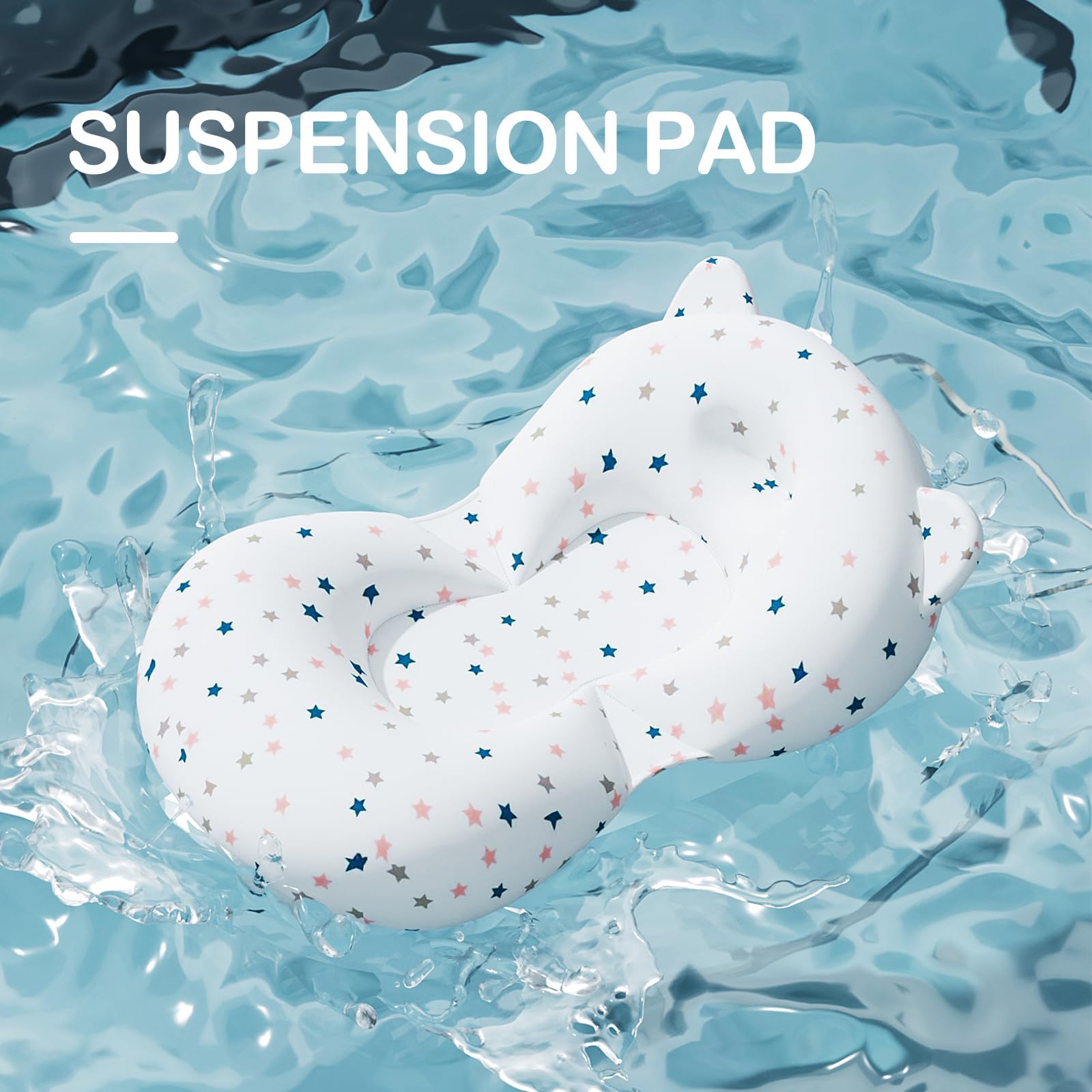 Collapsible Baby Bathtub for Newborn with Real-time Temp Monitor + Soft Floating Cushion Durable Foldable Baby Tubs for Infants to Toddler, Portable Travel Bathtub with Drain Hole Grey