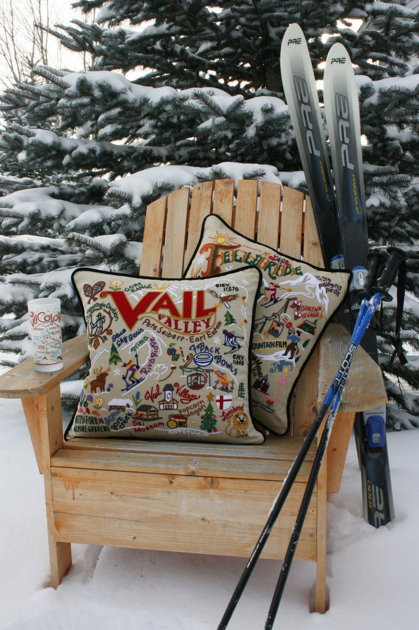 Colorado Hand-Embroidered Pillow