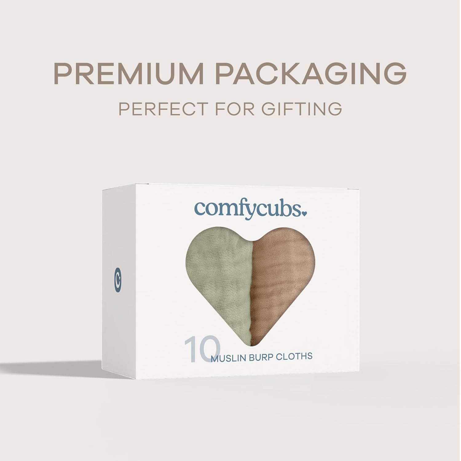 Comfy Cubs Muslin Burp Cloths 20" x 10", Pack of 10 - Large, 6-Layer, Ultra Absorbent 100% Cotton for Baby Drool and Messes - Soft, Safe & Gentle Baby Burp Cloths for Boys & Girls - Multi