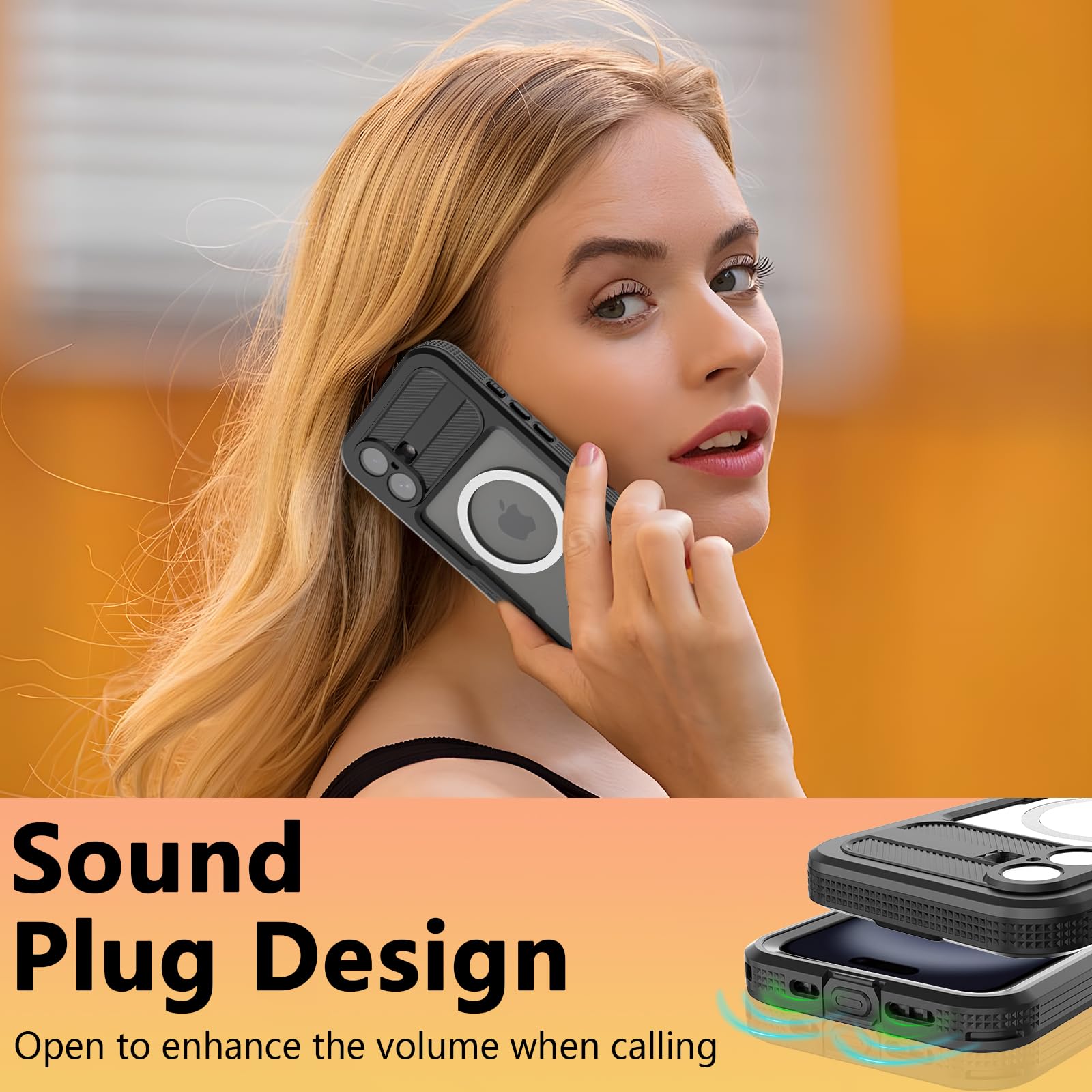 Compatible with iPhone 16 Pro Max Waterproof Case, Shockproof Phone Case with Built in Screen Protector, Full Body Protective Case for iPhone 16 Pro Max 6.9 inch 2024 (Black, 16 Pro Max)