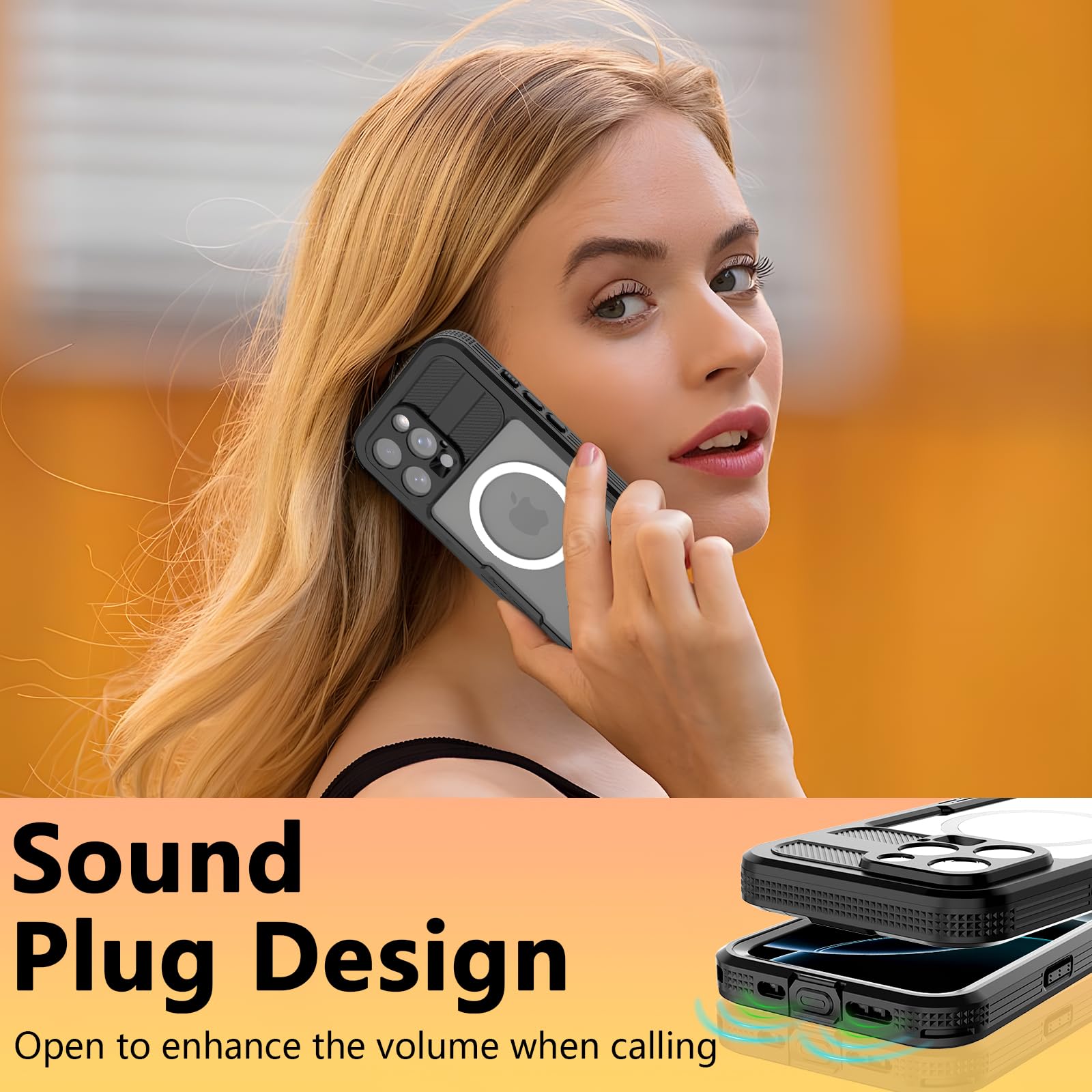 Compatible with iPhone 16 Pro Max Waterproof Case, Shockproof Phone Case with Built in Screen Protector, Full Body Protective Case for iPhone 16 Pro Max 6.9 inch 2024 (Black, 16 Pro Max)