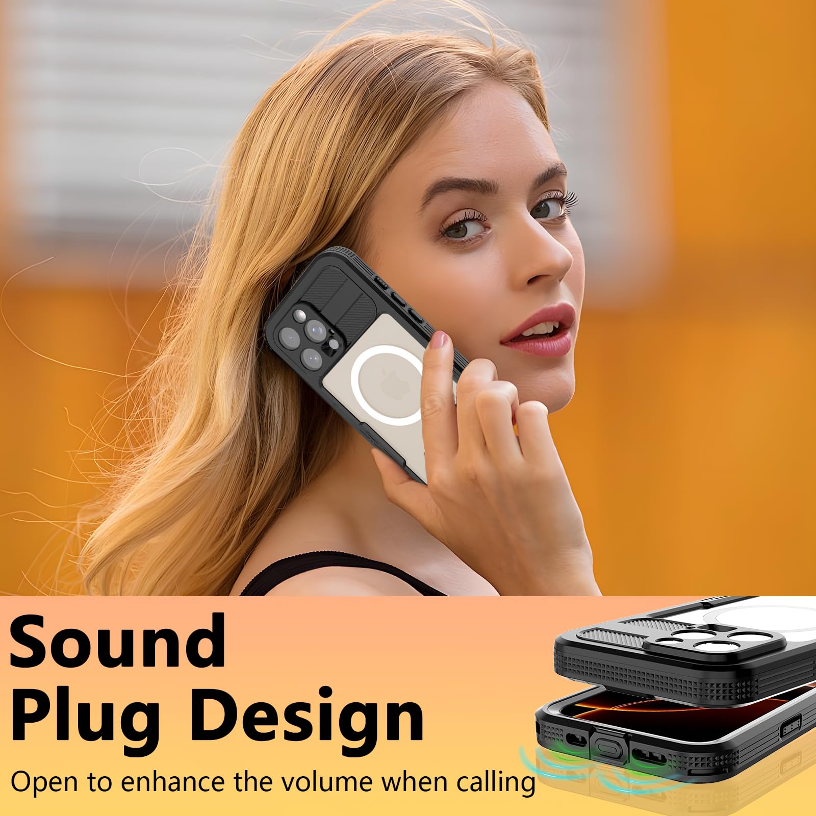 Compatible with iPhone 16 Pro Max Waterproof Case, Shockproof Phone Case with Built in Screen Protector, Full Body Protective Case for iPhone 16 Pro Max 6.9 inch 2024 (Black, 16 Pro Max)