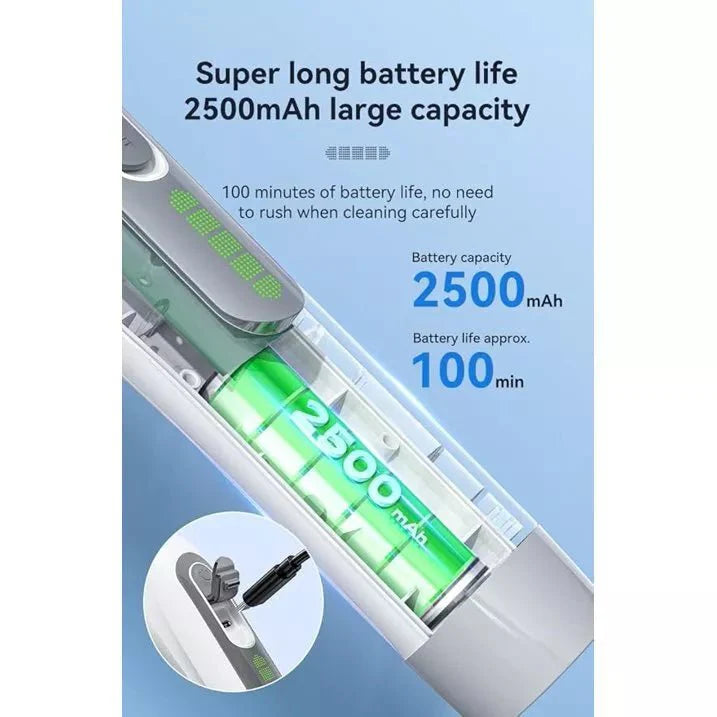 Cordless Electric Spin Scrubber, Cleaning Brush Scrubber for Home, 400RPM/Mins-8 Replaceable Brush Heads-90Mins Work Time, 3 Adjustable Size, 2 Speeds for Bathroom Shower Bathtub Glass Car