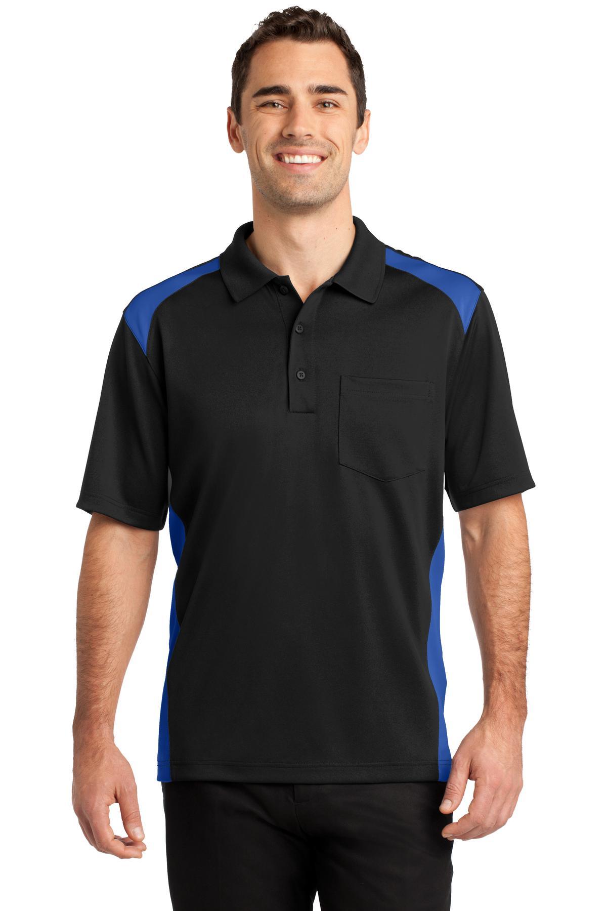 CornerStone Select Snag-Proof Two Way Colorblock Pocket Polo CS416