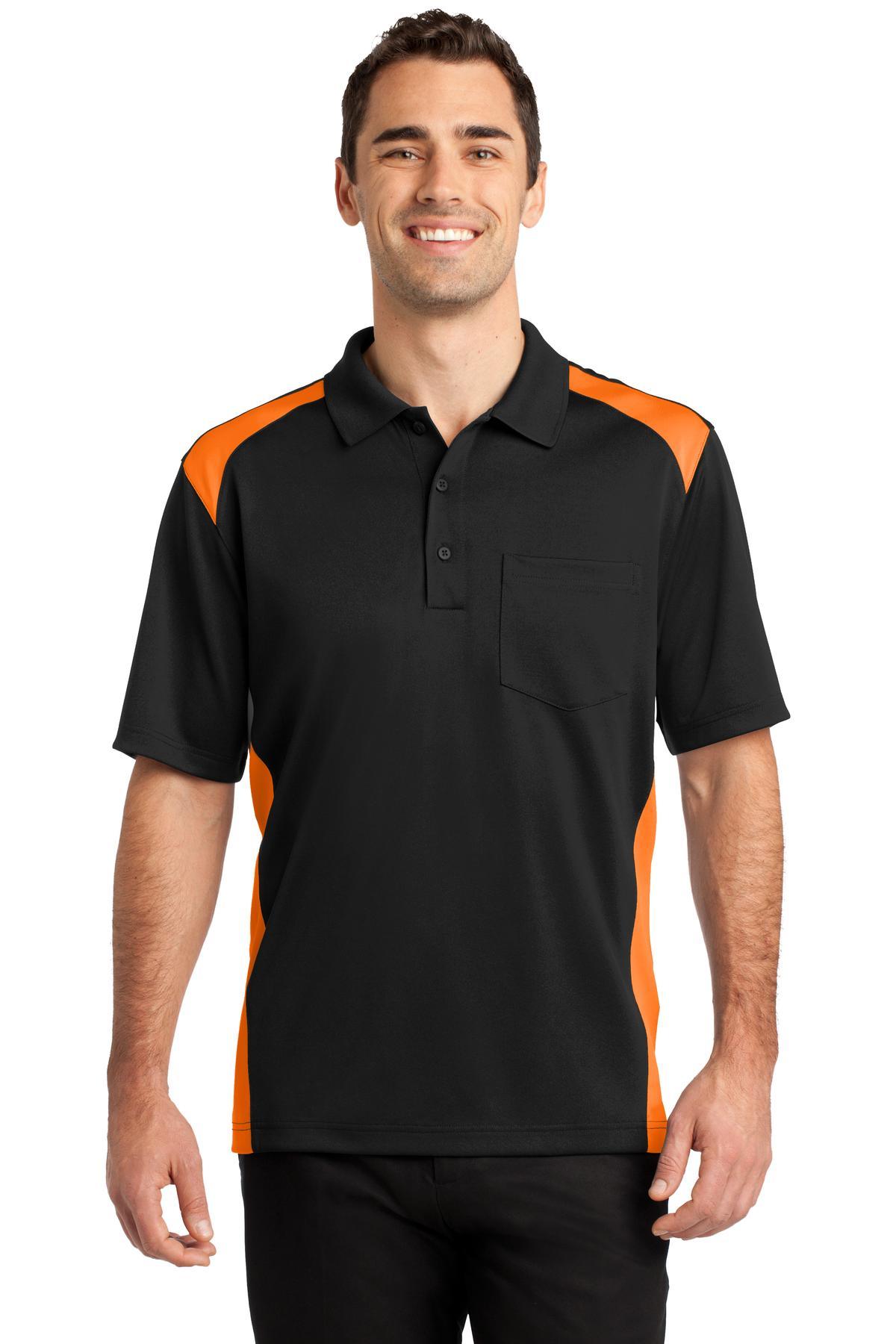 CornerStone Select Snag-Proof Two Way Colorblock Pocket Polo CS416