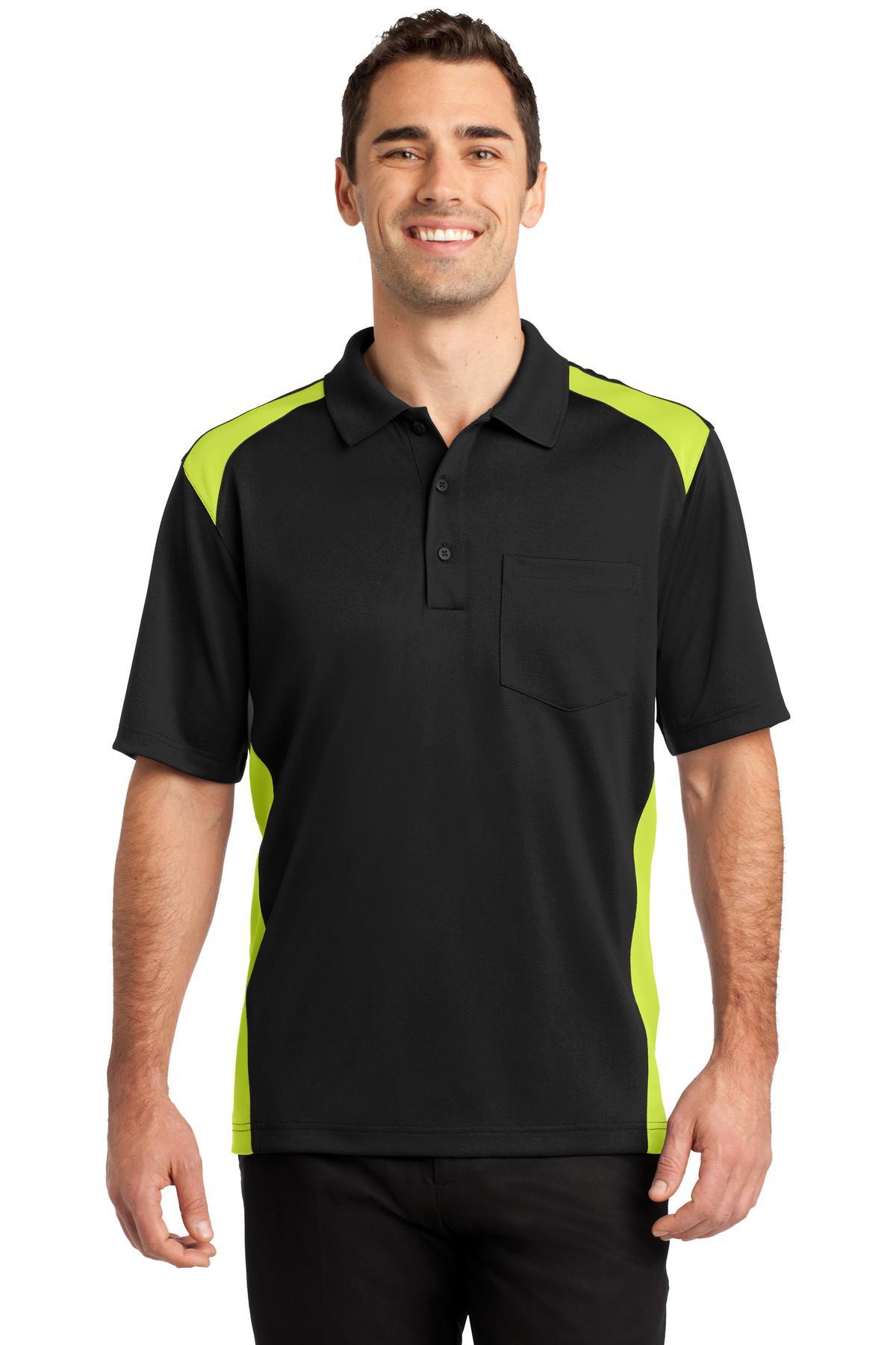CornerStone Select Snag-Proof Two Way Colorblock Pocket Polo CS416