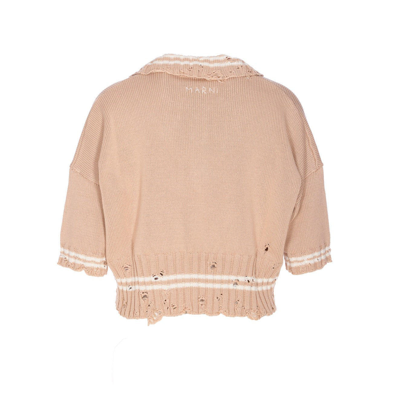 Marni Women Cotton Polo Shirt With Marni Symbol Embroidery