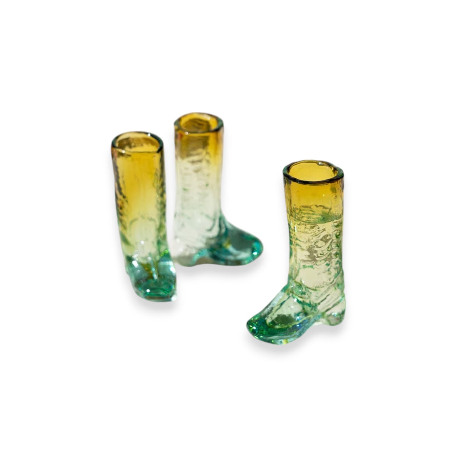 Recycled Glass Ombre Cowboy Boot Shot Glass