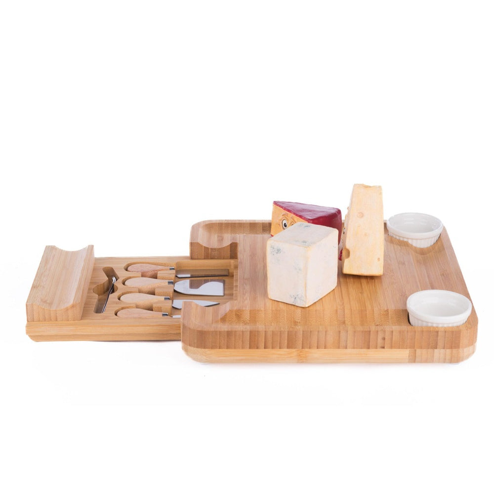Creepy Cheeses On Charcuterie Board With Knife Set by Katherine's Collection