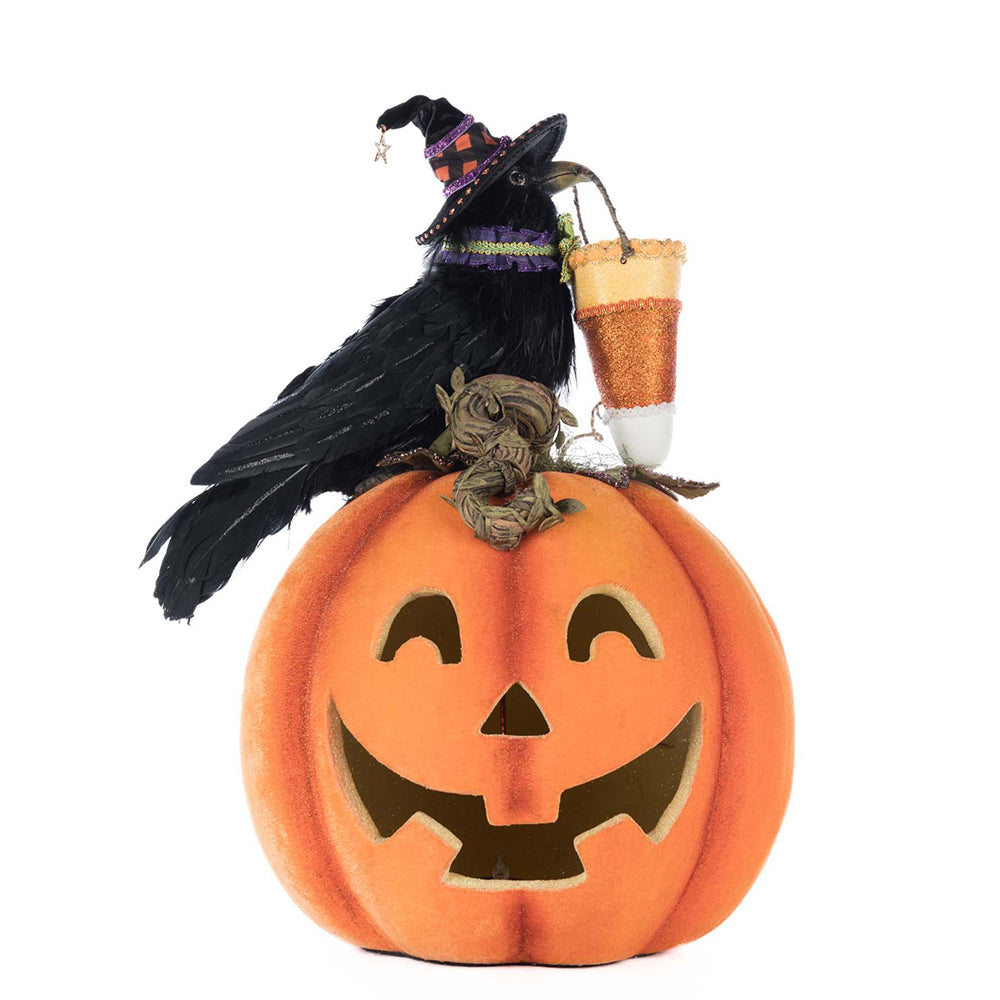 Crow with Pumpkin Tabletop by Katherine's Collection