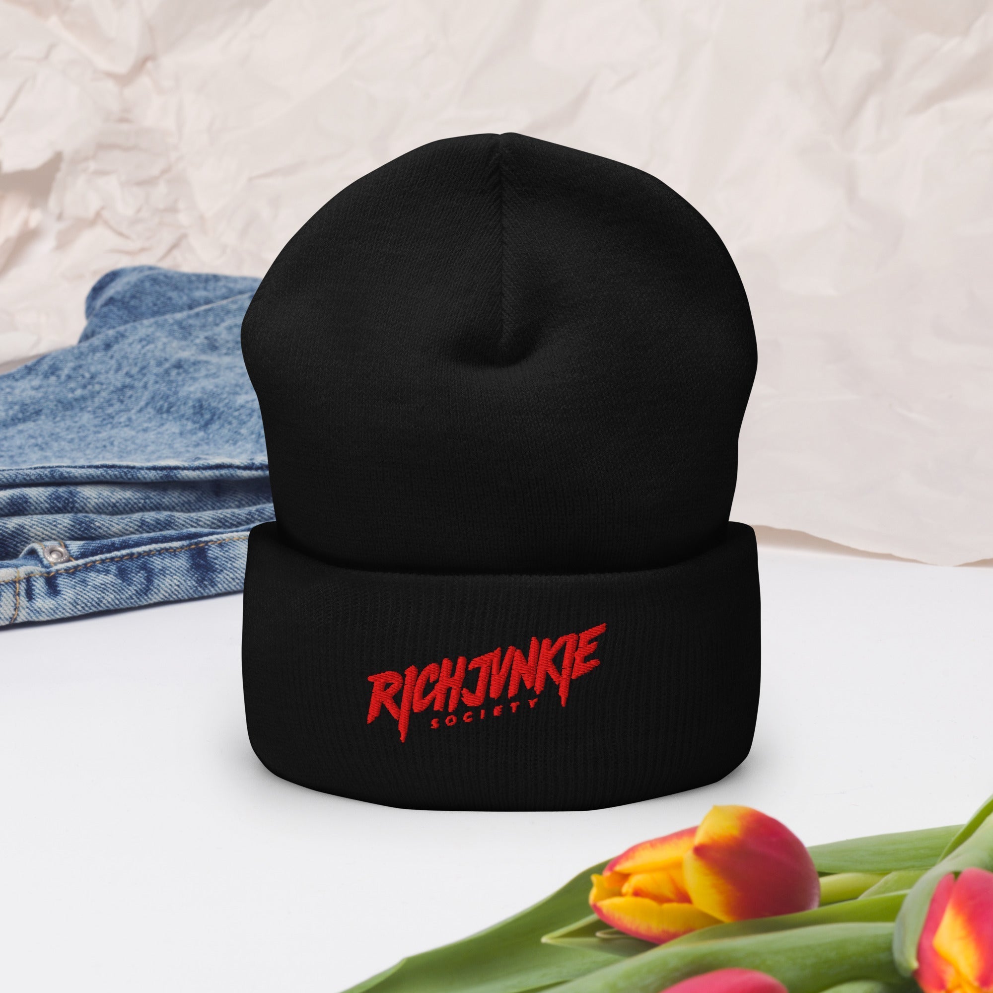 Authentic RICHJVNKIE SOCIETY Limited Edition Cuffed Beanie