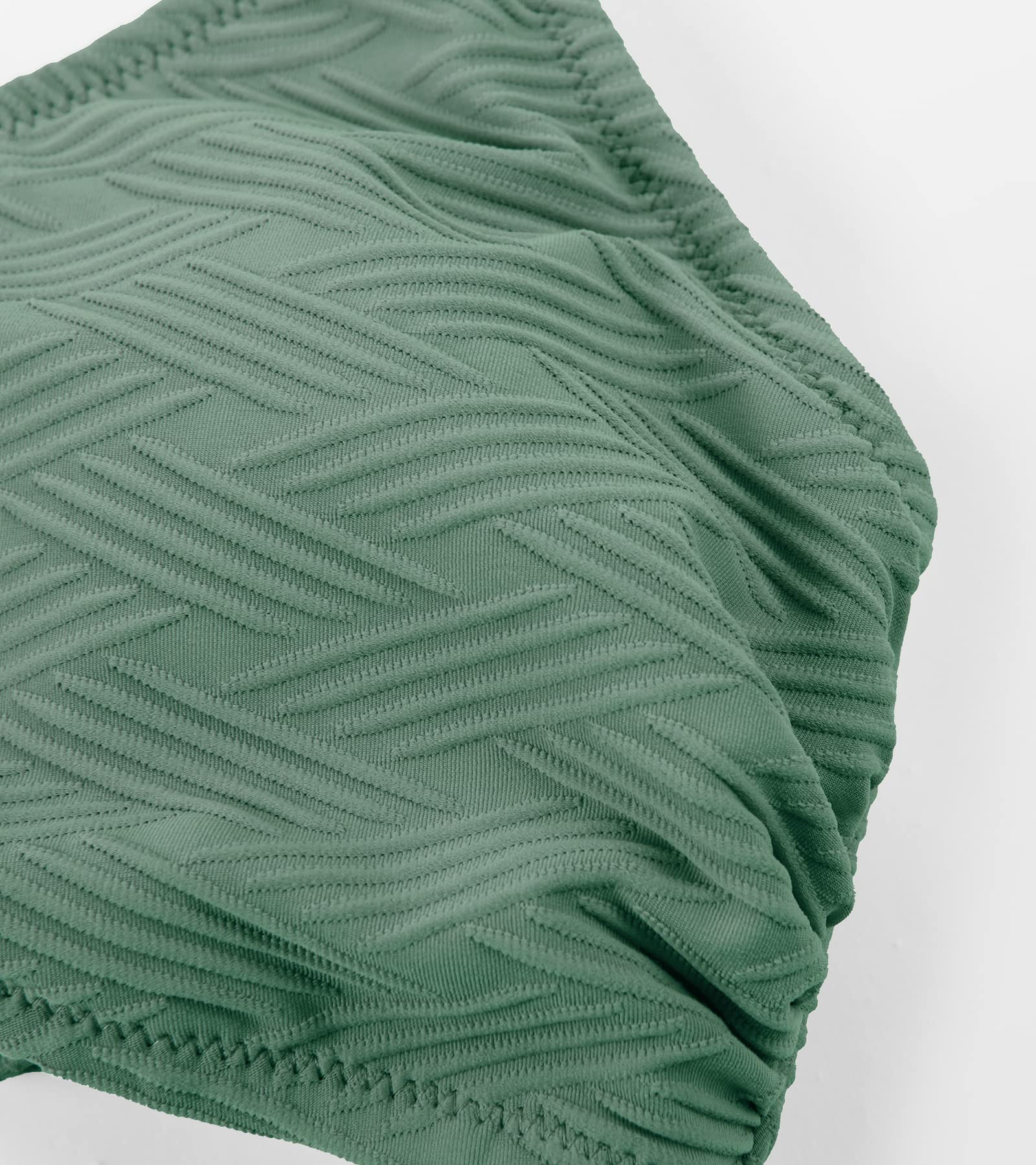 CUPSHE Bikini Top for Women Bathing Suit Criss Cross Self Tie Spaghetti Straps V Neck