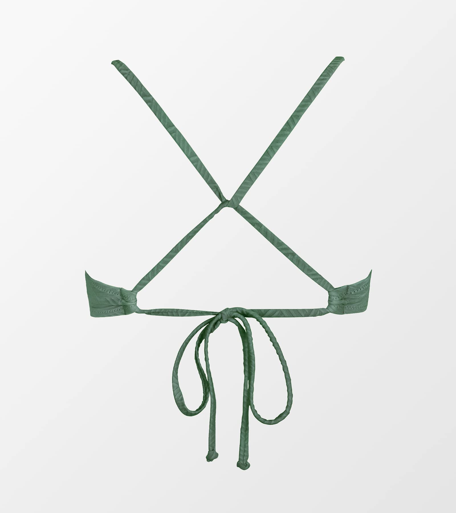 CUPSHE Bikini Top for Women Bathing Suit Criss Cross Self Tie Spaghetti Straps V Neck