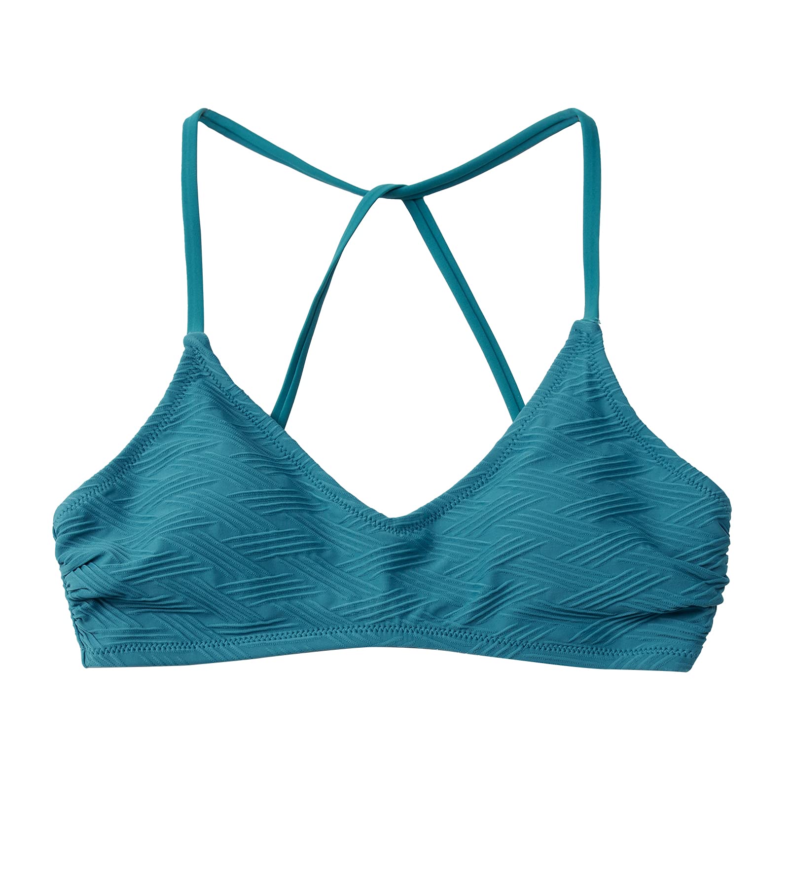 CUPSHE Bikini Top for Women Bathing Suit Criss Cross Self Tie Spaghetti Straps V Neck