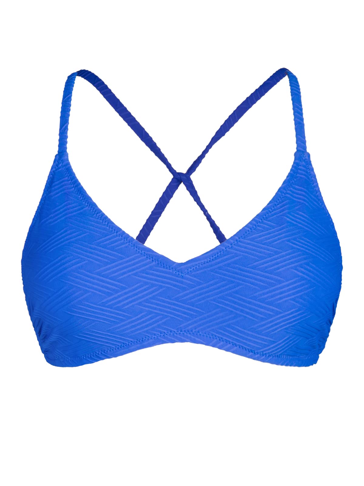 CUPSHE Bikini Top for Women Bathing Suit Criss Cross Self Tie Spaghetti Straps V Neck