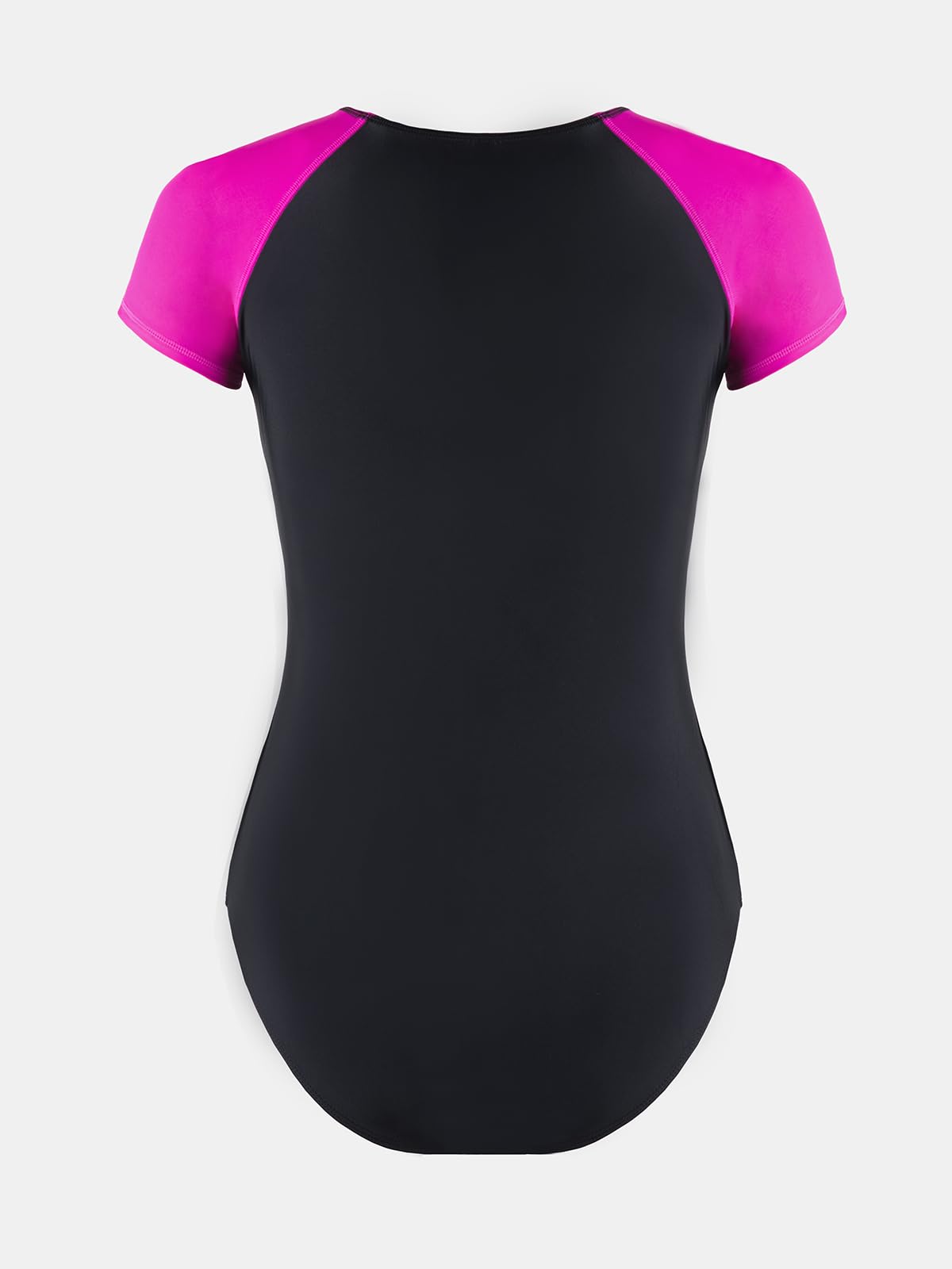 CUPSHE One Piece Swimsuit for Women Mock Neck Zipper Short Sleeve Bathing Suit