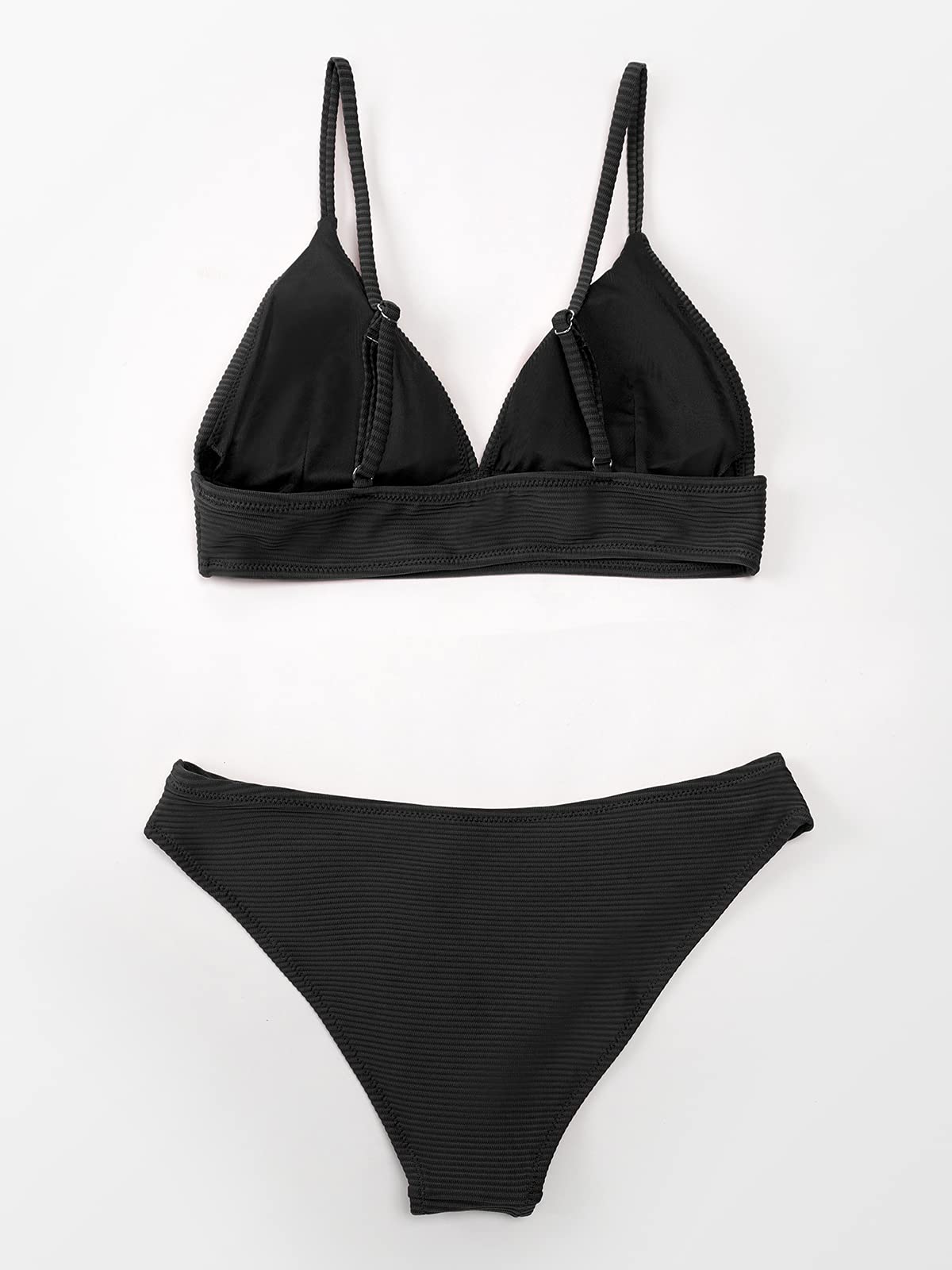 CUPSHE Women Bikini Set Solid Color Sexy Triangle Two Piece Swimsuit