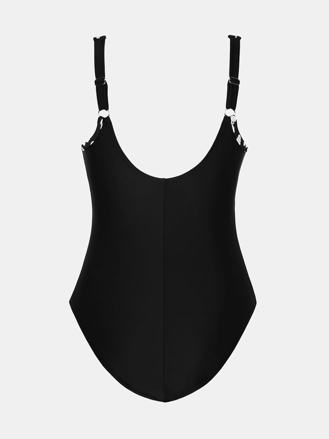 CUPSHE Women Plus Size One Piece Swimsuit V Neck Mesh Sheer Tummy Control Bathing Suit with Adjustable Wide Straps