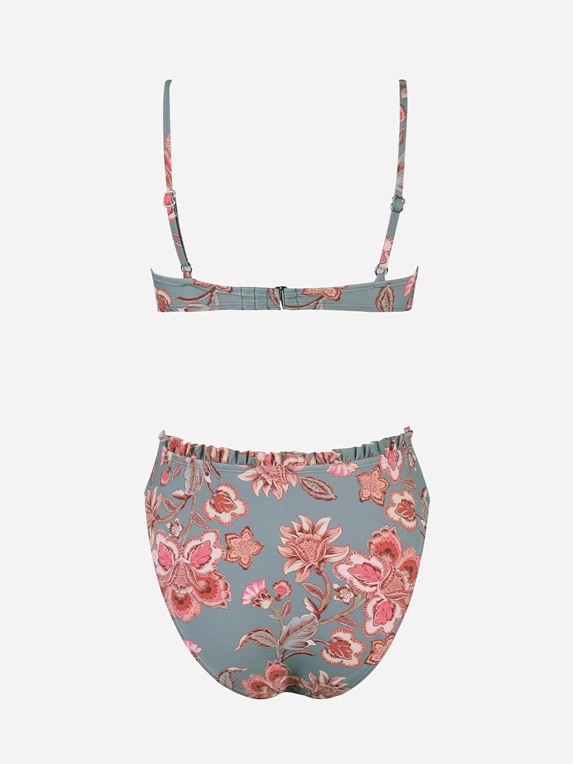 CUPSHE Women Swimsuit Bikini Set High Waisted Push Up Cheeky Drawstring Two Piece Bathing Suit