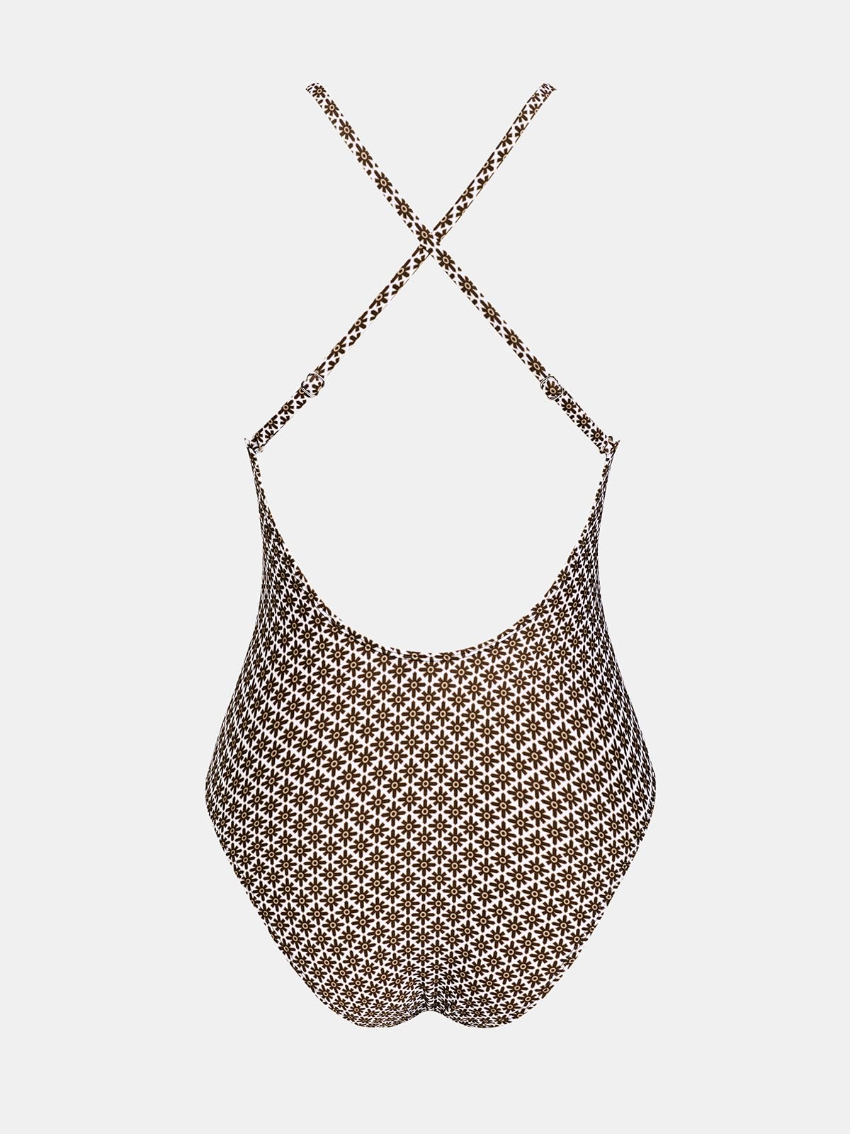 CUPSHE Women Swimsuit One Piece Bathing Suit Deep V Neck Crisscross Back Adjustable Strap