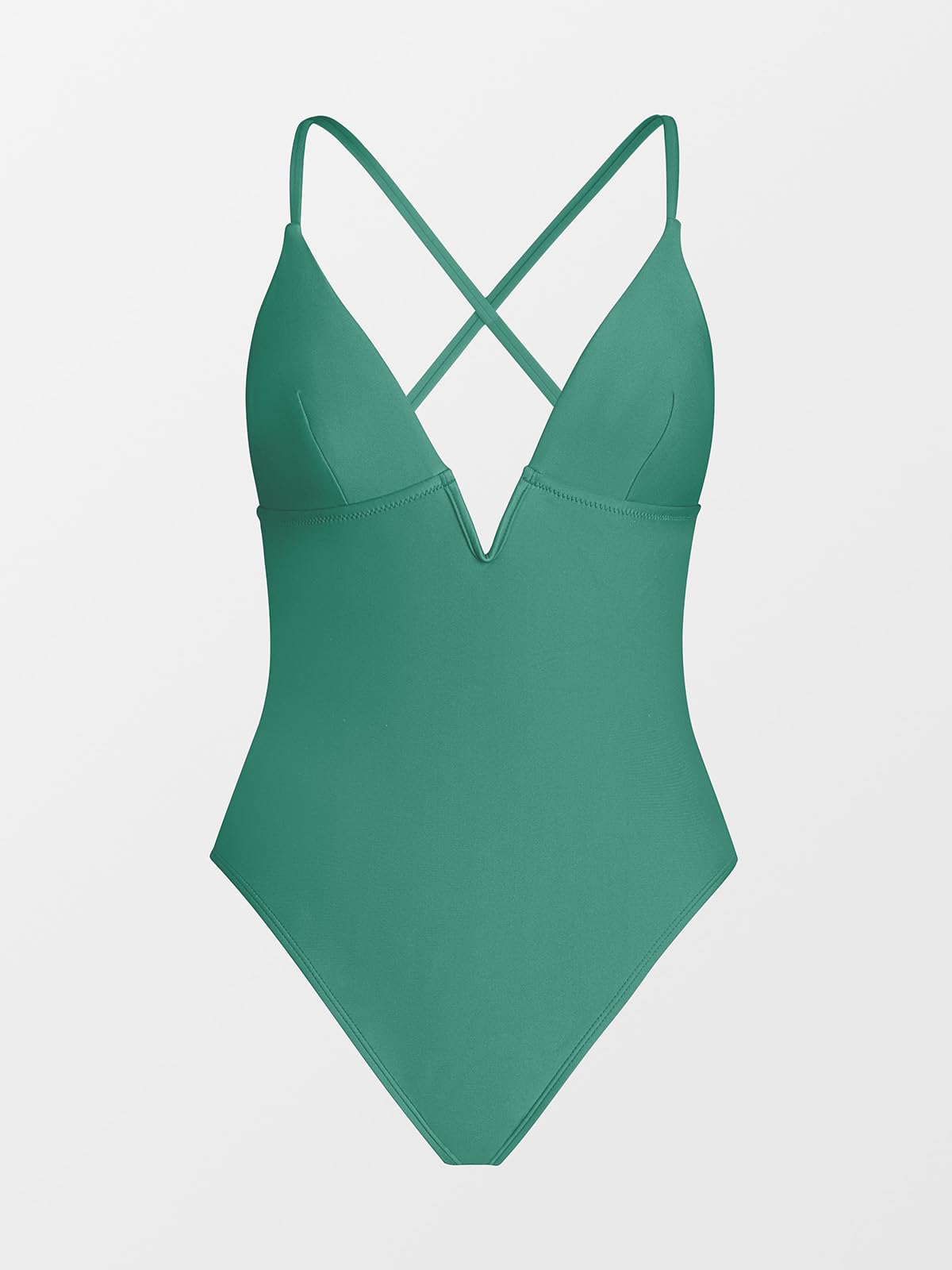 CUPSHE Women Swimsuit One Piece Bathing Suit Deep V Neck Crisscross Back Adjustable Strap