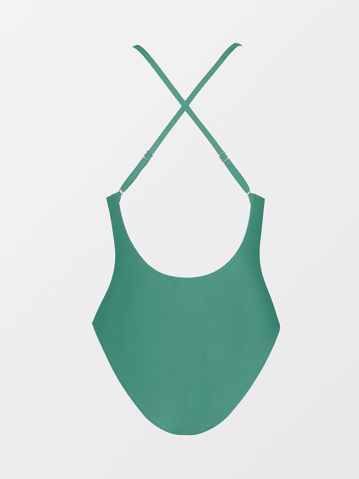 CUPSHE Women Swimsuit One Piece Bathing Suit Deep V Neck Crisscross Back Adjustable Strap