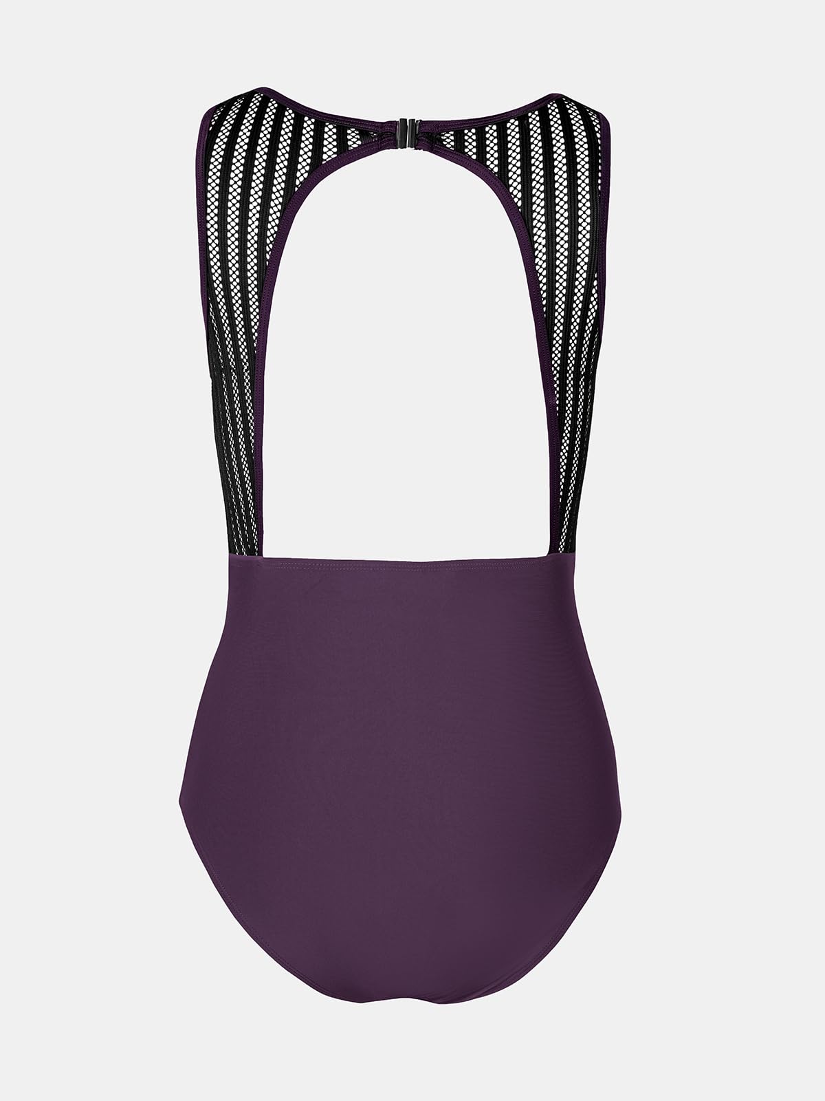 CUPSHE Women's One Piece Swimsuit Bathing Suit Tummy Control High Neck Cutout Back Hook Mesh Swimwear