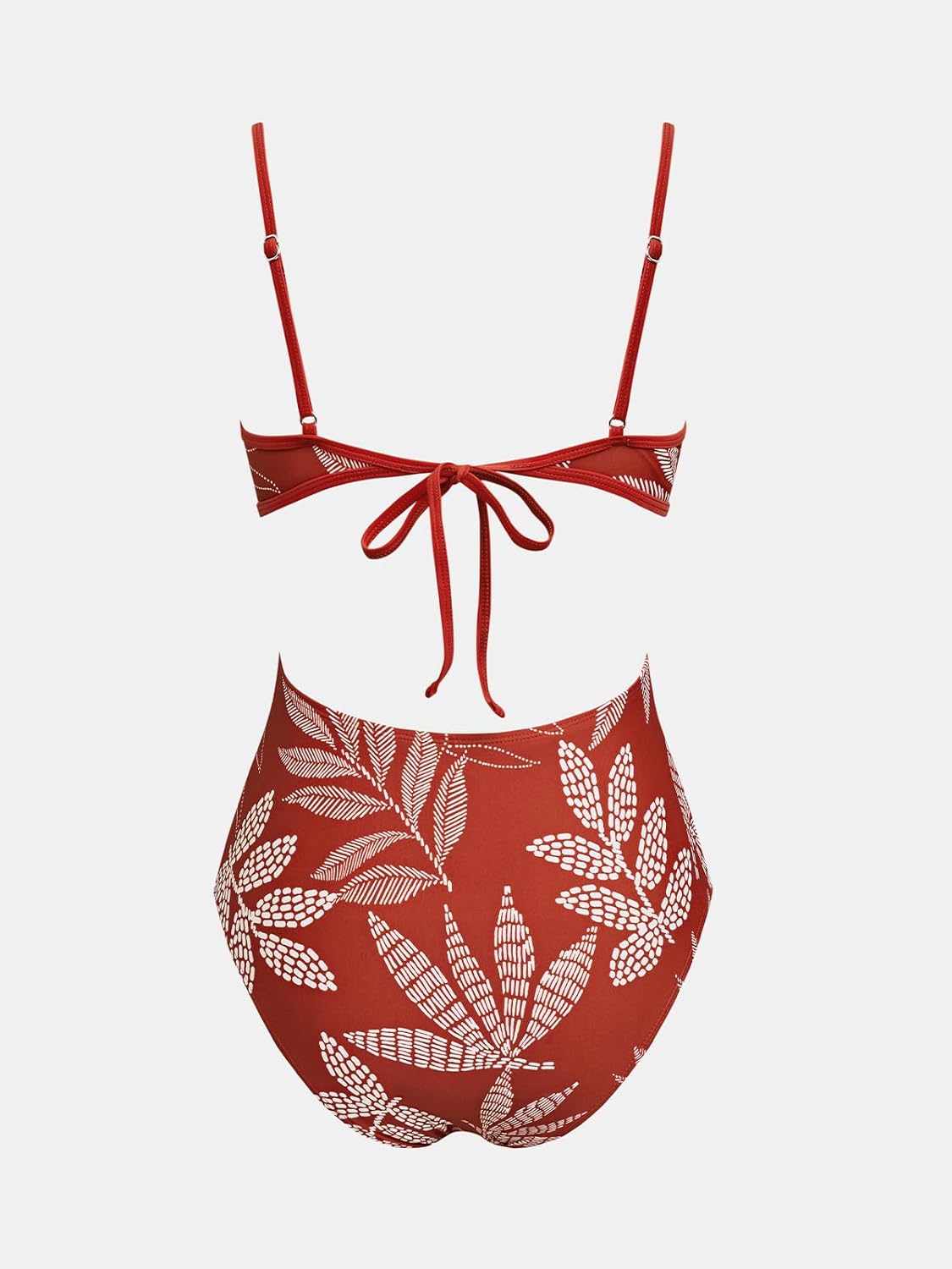 CUPSHE Women's One Piece Swimsuit Scoop Neck Adjustable Straps Cutout Back Self Tie Bathing Suit