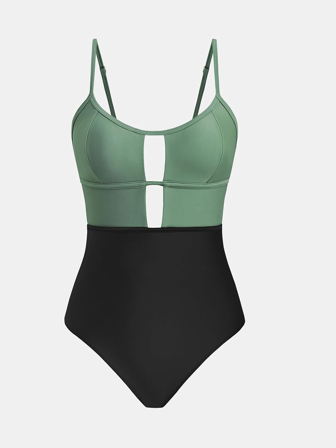 CUPSHE Women's One Piece Swimsuit Scoop Neck Adjustable Straps Cutout Back Self Tie Bathing Suit