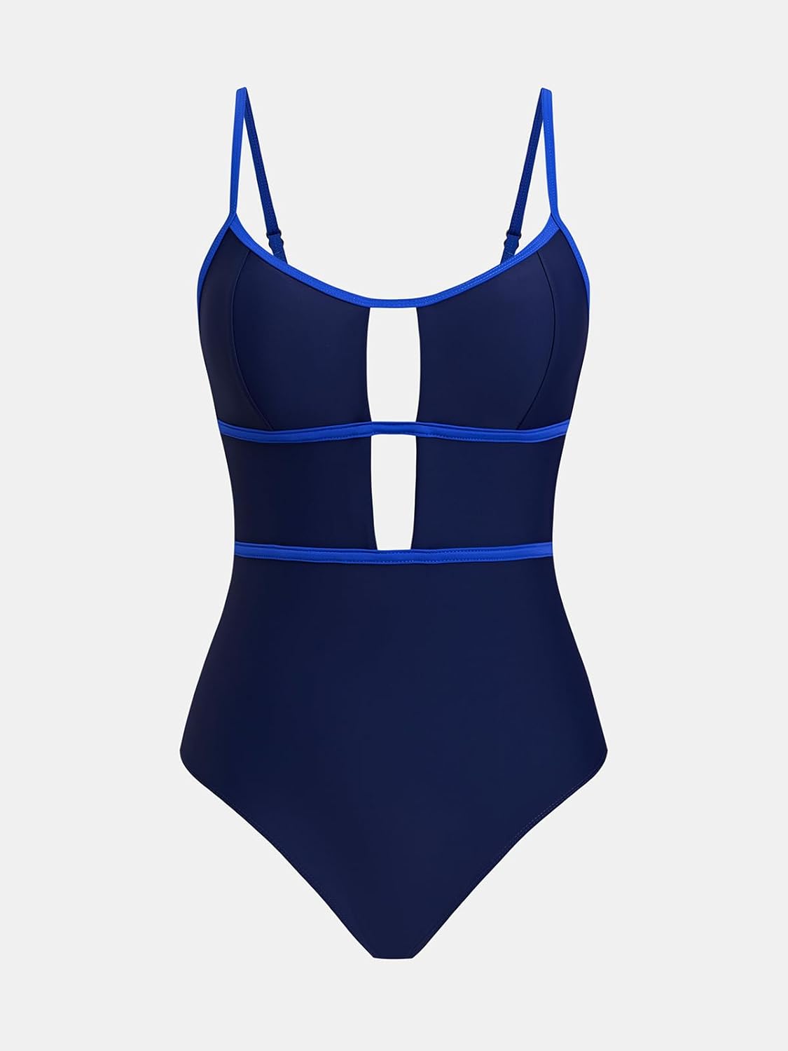 CUPSHE Women's One Piece Swimsuit Scoop Neck Adjustable Straps Cutout Back Self Tie Bathing Suit