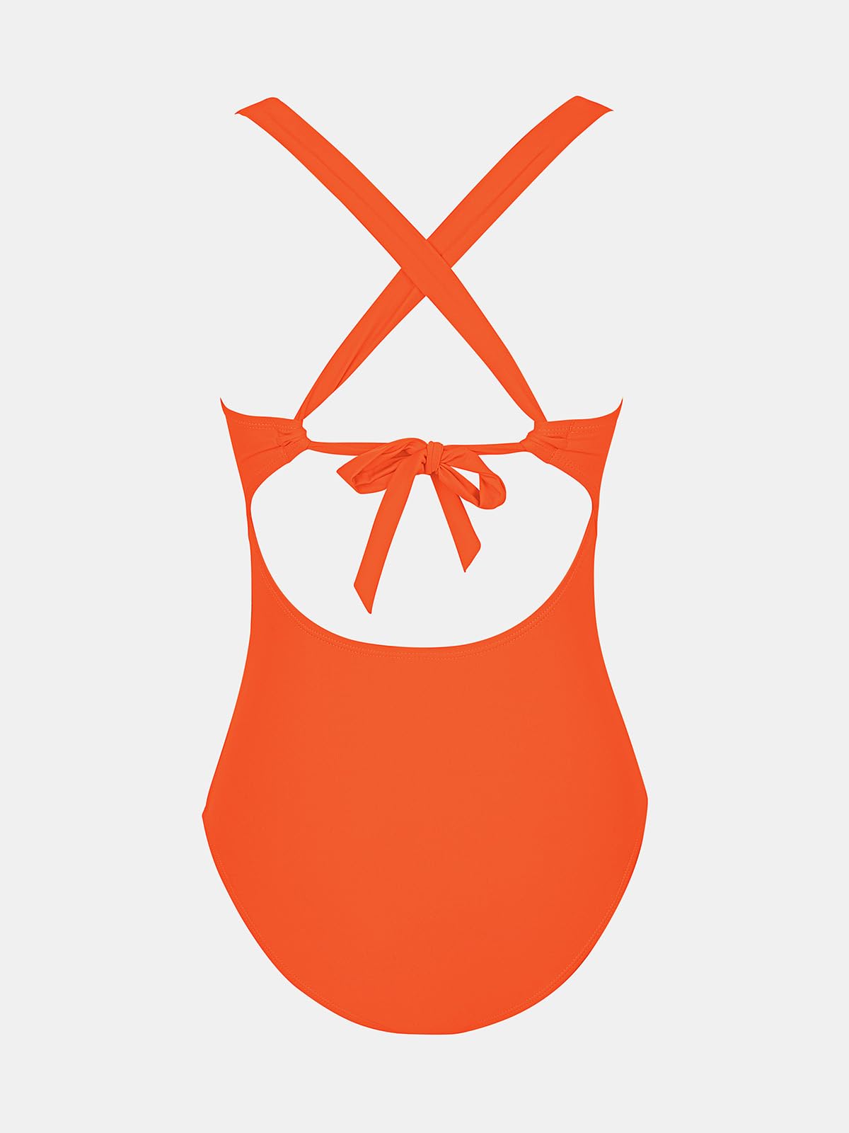 CUPSHE Women's One Piece Swimsuit Tummy Control Deep V Neck Double Straps Crisscross Back Tie Bathing Suit