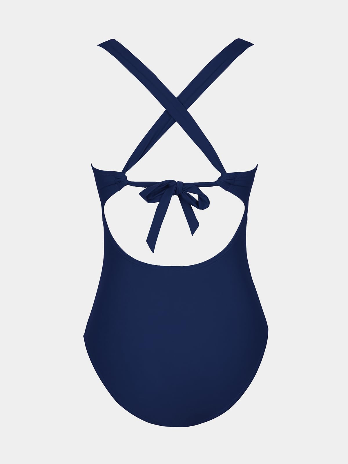 CUPSHE Women's One Piece Swimsuit Tummy Control Deep V Neck Double Straps Crisscross Back Tie Bathing Suit