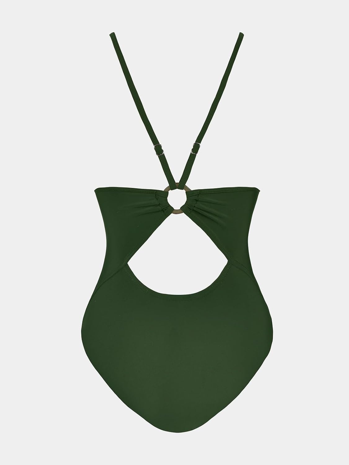 CUPSHE Women's One Piece Swimsuits Bathing Suits Cutout V Neck Tummy Control Adjustable Straps O Ring