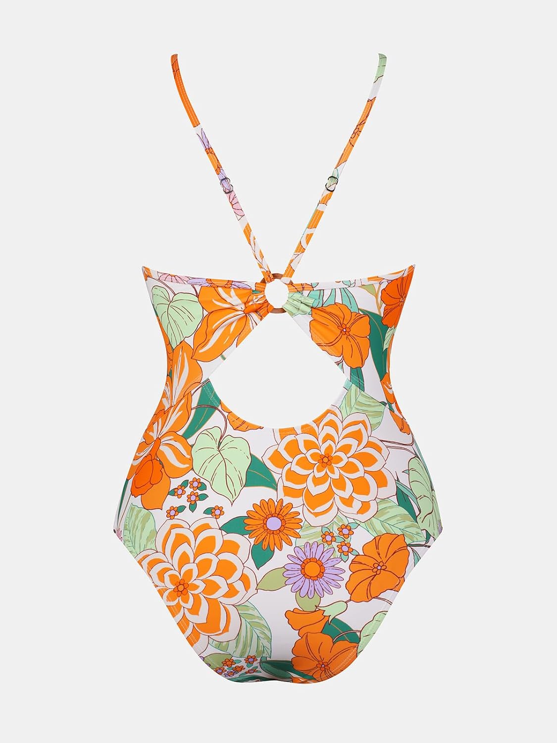 CUPSHE Women's One Piece Swimsuits Bathing Suits Cutout V Neck Tummy Control Adjustable Straps O Ring