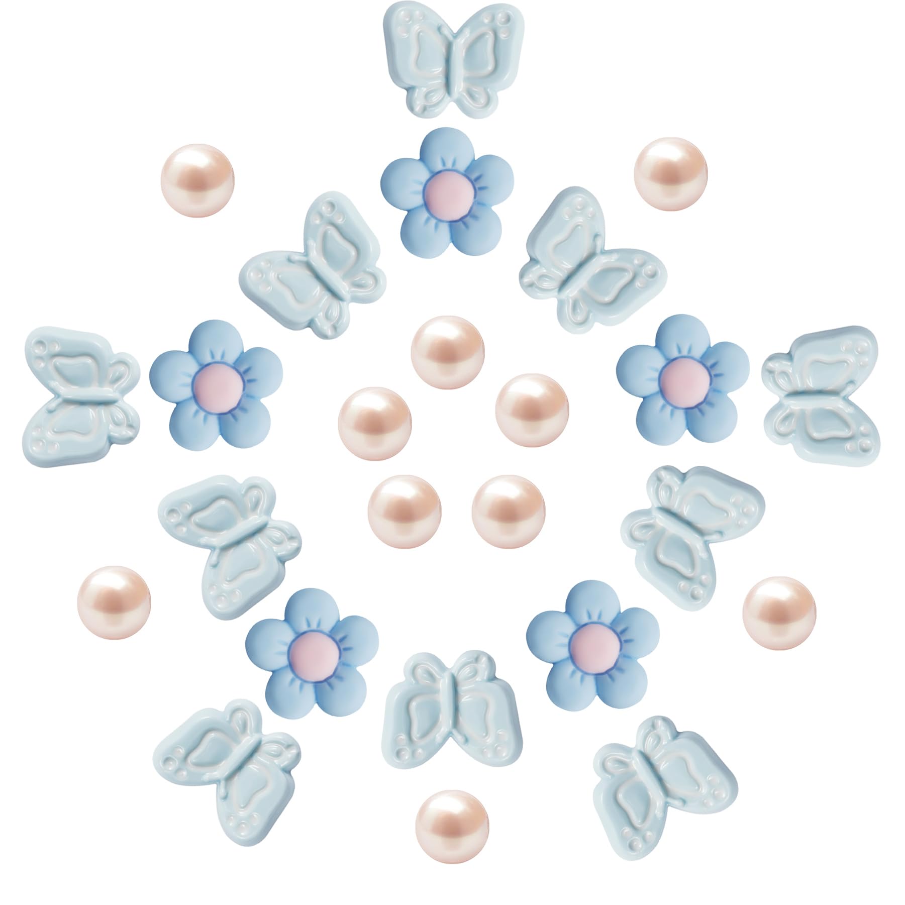 Cute Butterfly Flower Shoe Charms for Girls, 25Pcs Pink Girly DIY Shoe Decoration Charm for Clog Sandals, Party Favor