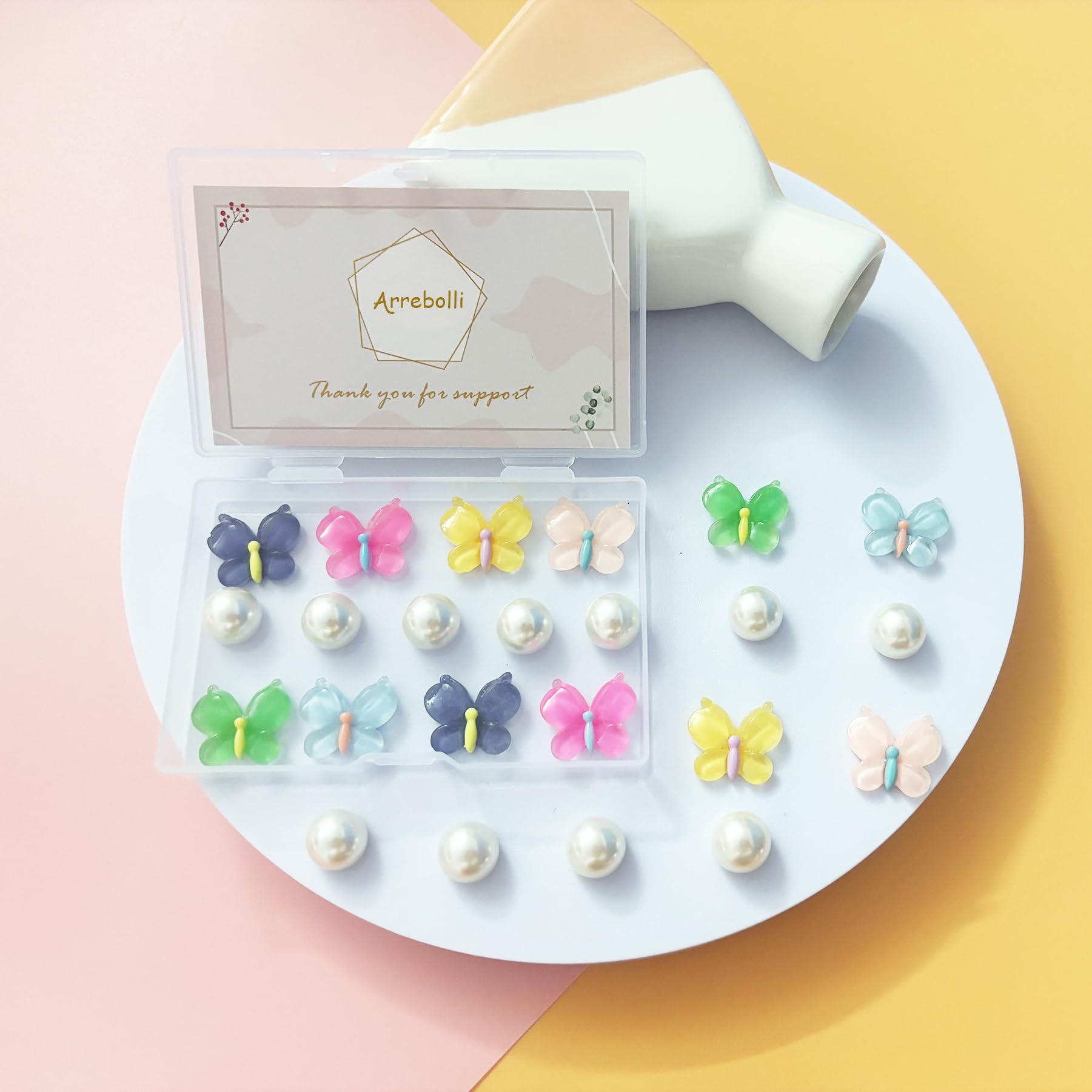 Cute Butterfly Flower Shoe Charms for Girls, 25Pcs Pink Girly DIY Shoe Decoration Charm for Clog Sandals, Party Favor