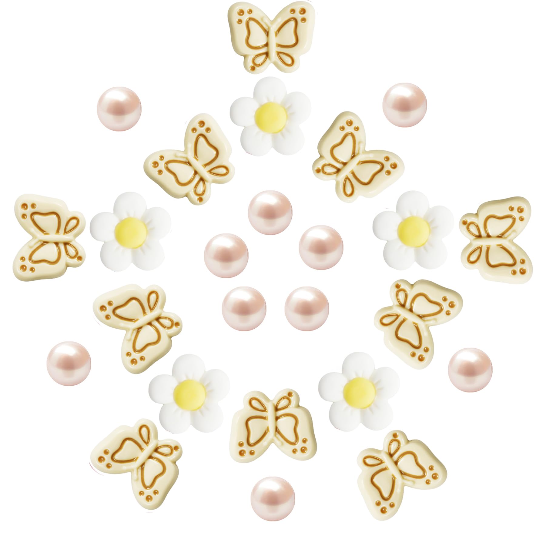 Cute Butterfly Flower Shoe Charms for Girls, 25Pcs Pink Girly DIY Shoe Decoration Charm for Clog Sandals, Party Favor