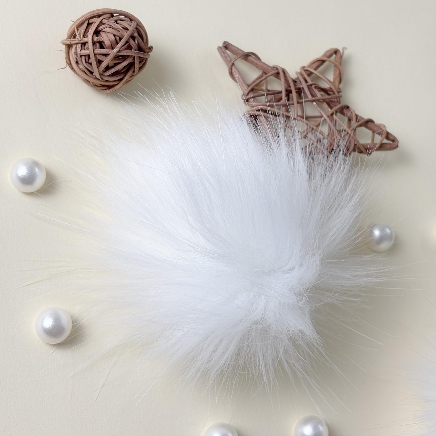 Cute Fluffy Poms only for Clog Sandals, with Pearl Accessories Charms for Girls, DIY Shoe Decoration Charms for Party Favor