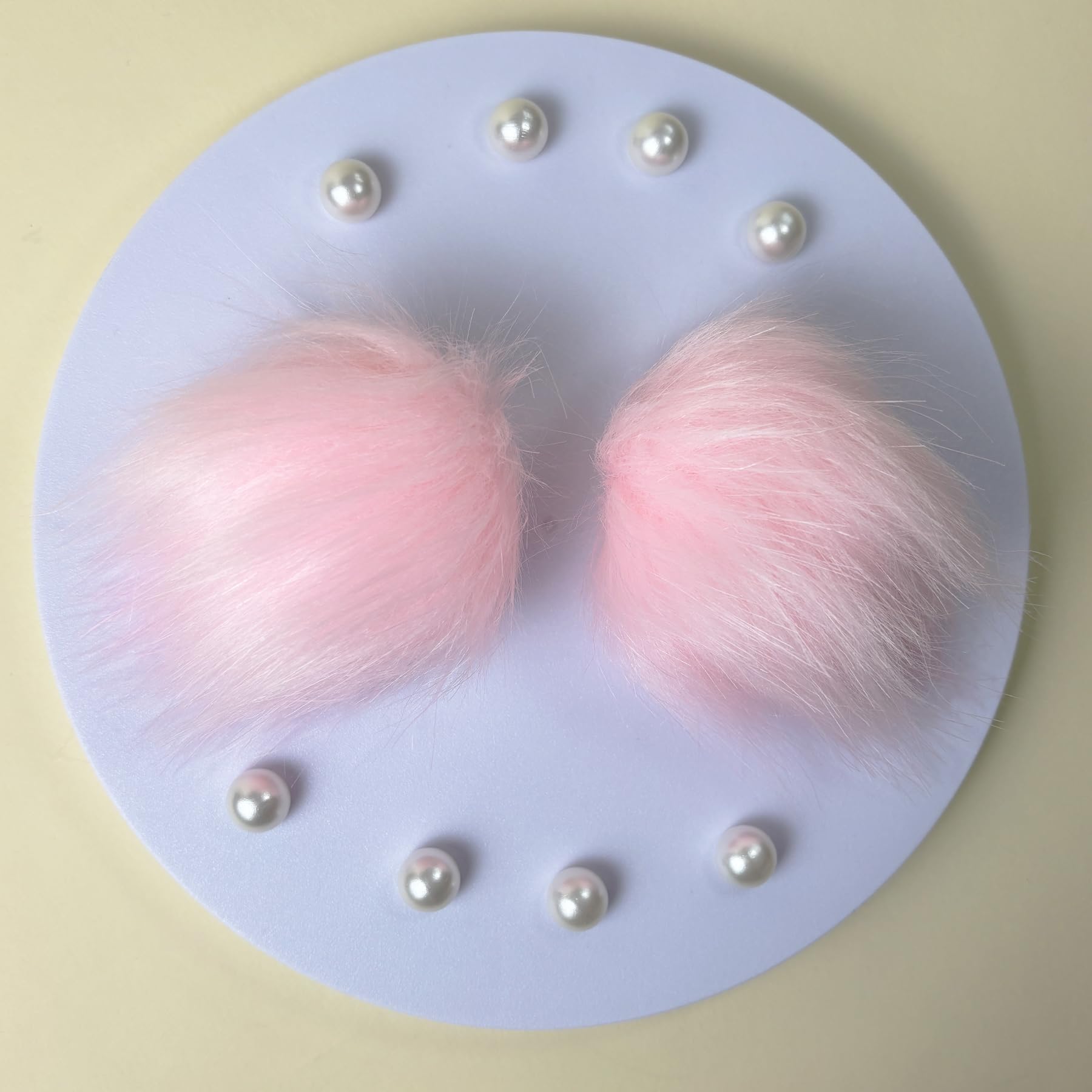 Cute Fluffy Poms only for Clog Sandals, with Pearl Accessories Charms for Girls, DIY Shoe Decoration Charms for Party Favor