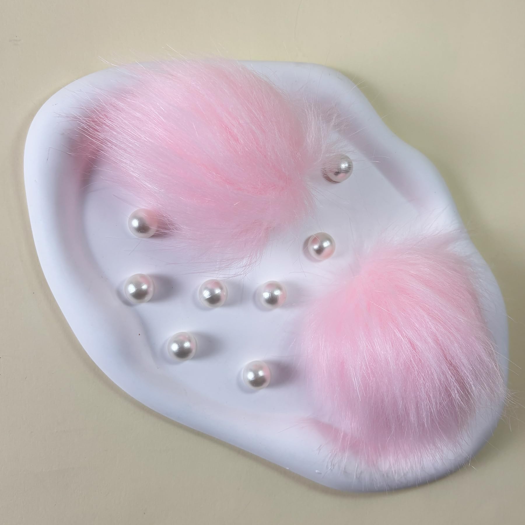 Cute Fluffy Poms only for Clog Sandals, with Pearl Accessories Charms for Girls, DIY Shoe Decoration Charms for Party Favor