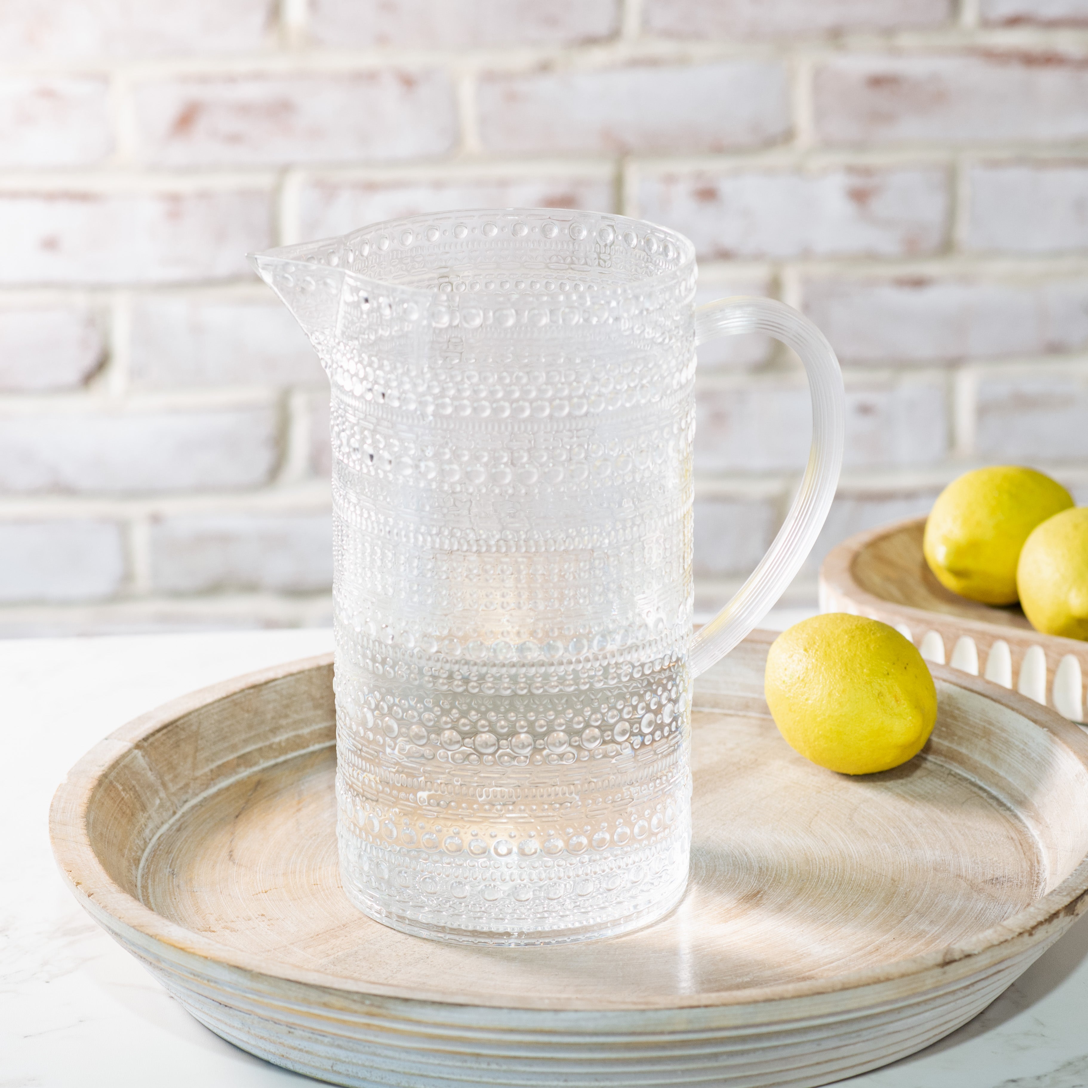 Clear Melamine Dot Pitcher