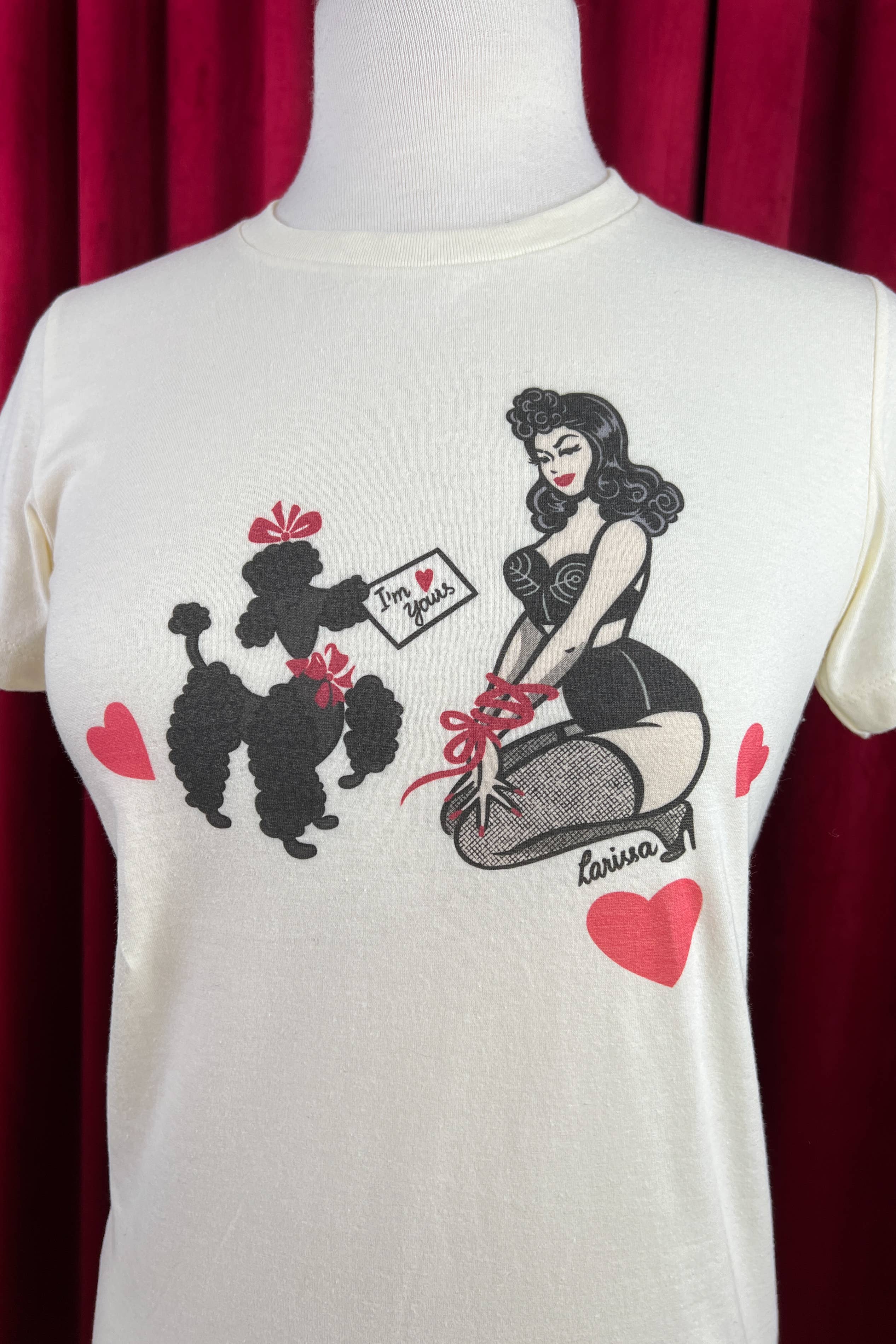 Bound To You Fitted Tee in Ivory LARGE