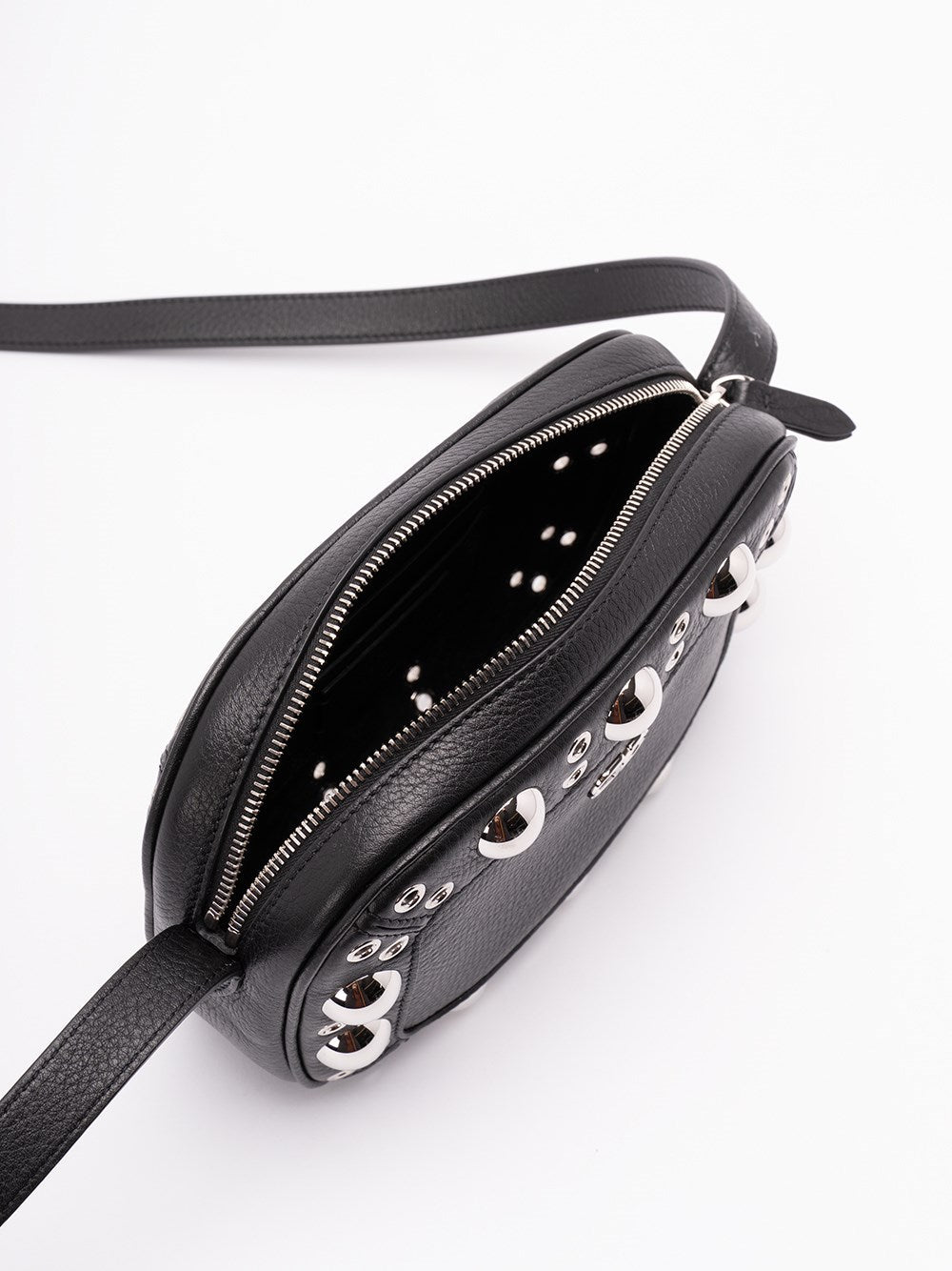 Valentino Garavani Men `Nellcote` Multi Studs Logo Leather Crossbody Bag