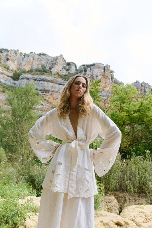 MONACO WHITE KIMONO