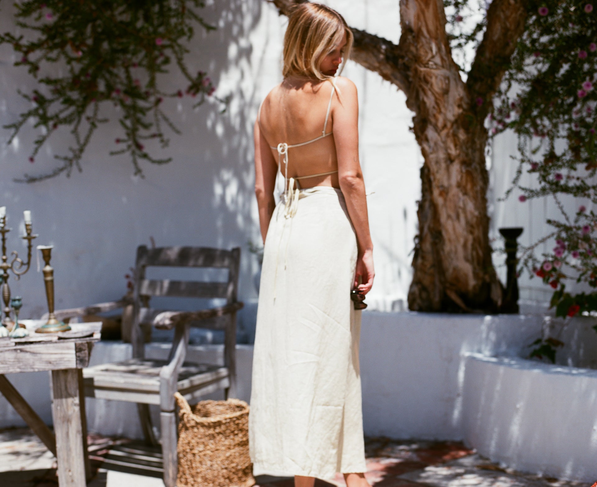 Daisy Two Piece Linen Set - Sage Green