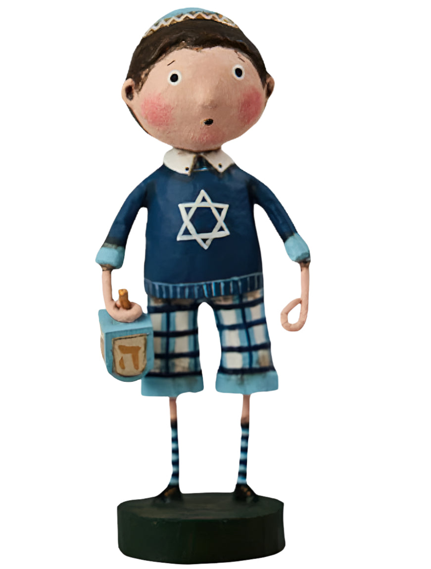 David's Dreidel Hanukkah Figurine by Lori Mitchell