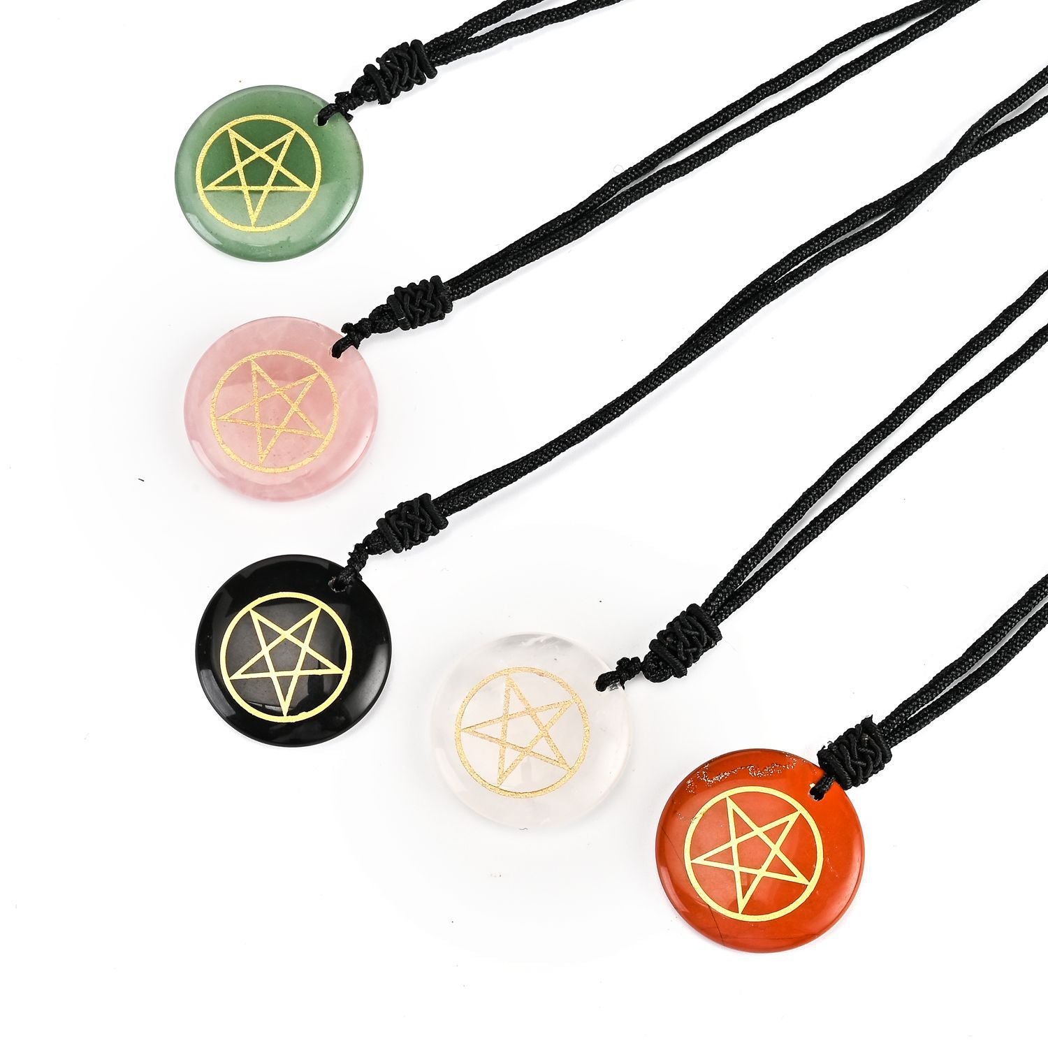 Pentacle Crystal Rope Necklaces