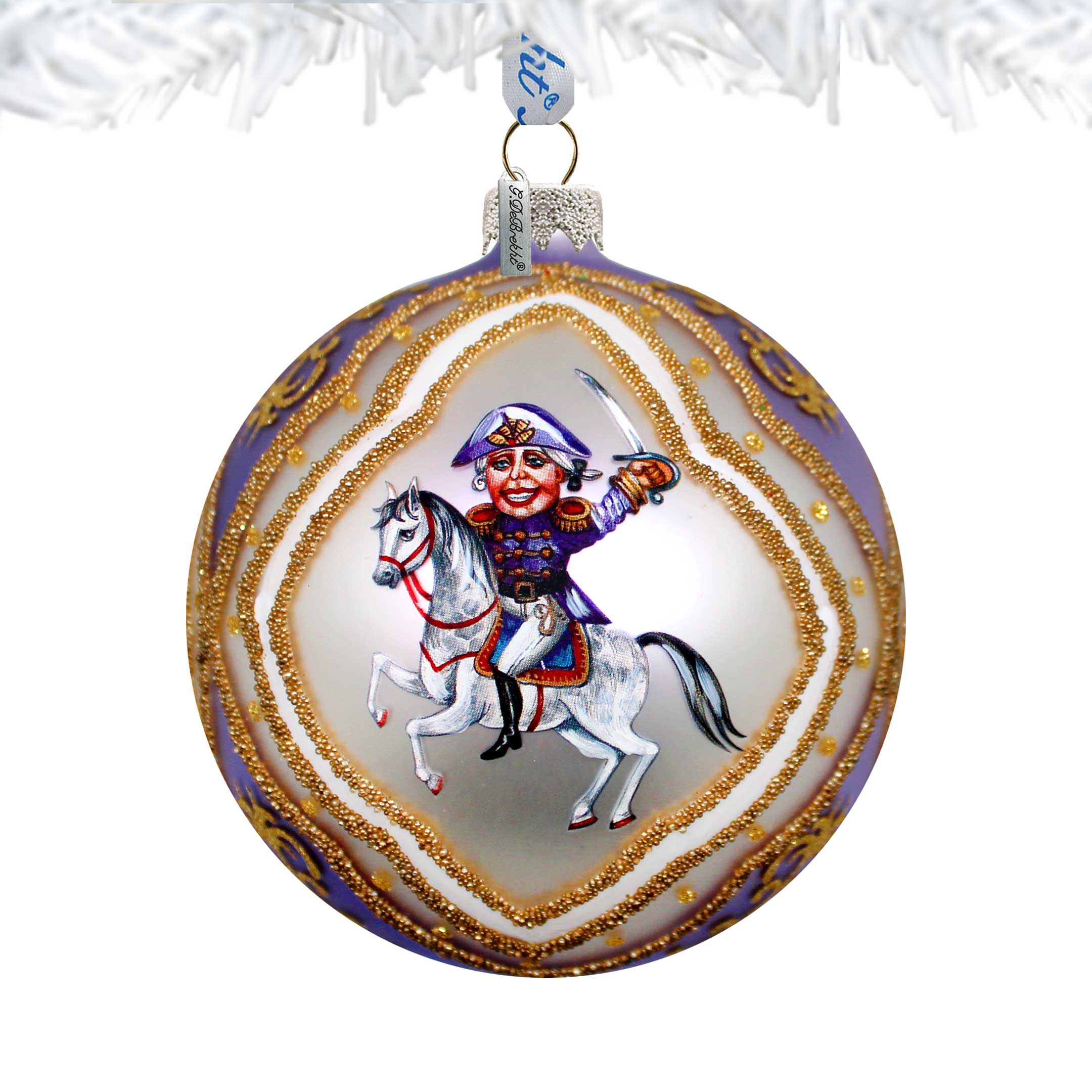 Clara Ball Glass Ornament, Santa & Christmas Decor - 73741-2 by G. DeBrekht