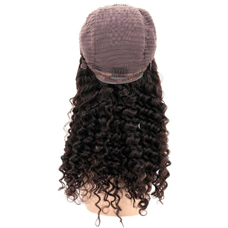 Deep Wave 4x4 Transparent Lace 100% Human Hair Closure Wig